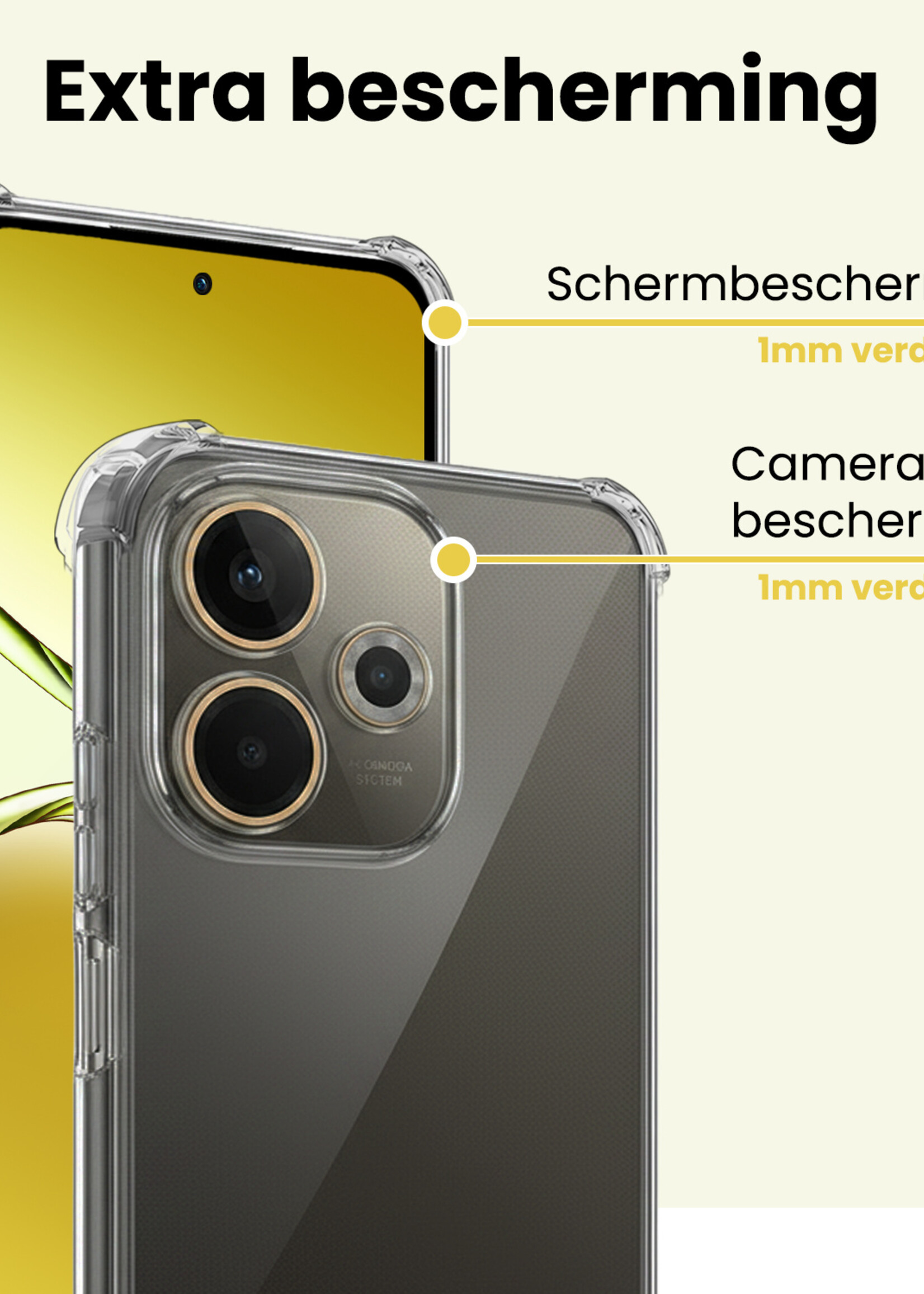 LUQ LUQ OPPO A5 Pro Hoesje Shockproof Met 2x Screenprotector