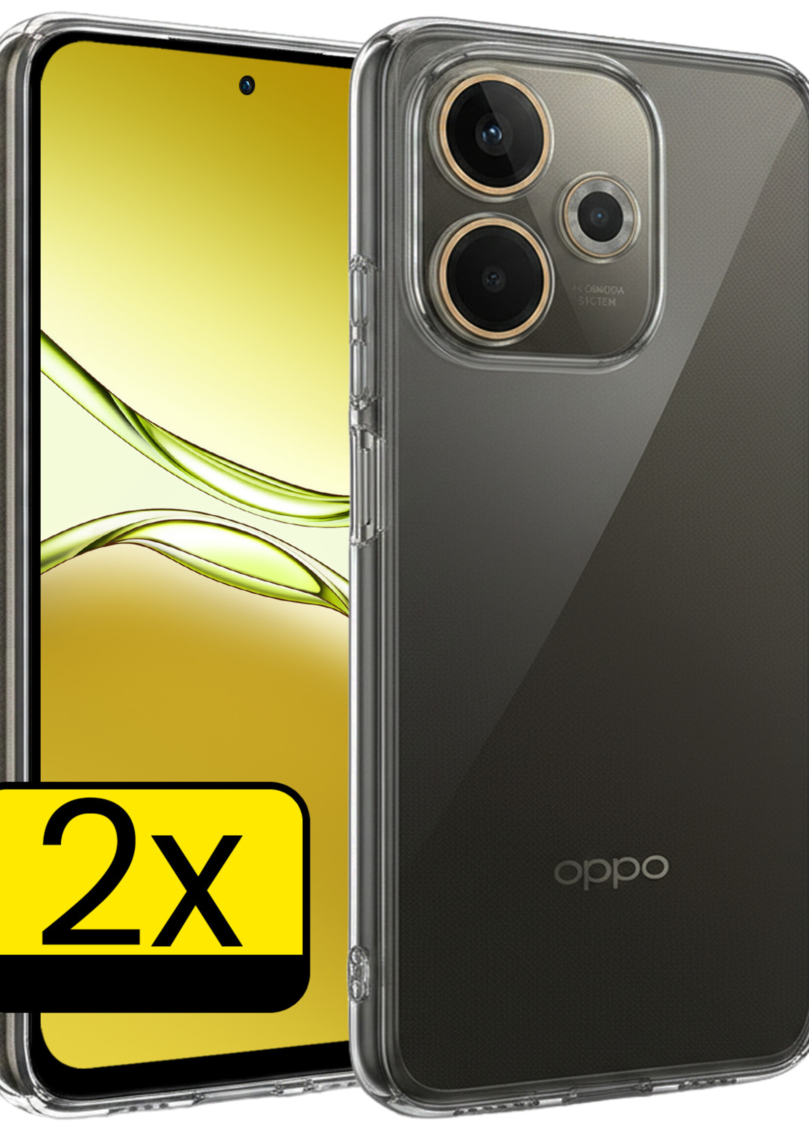 LUQ LUQ OPPO A5 Pro Hoesje Siliconen - Transparant - 2 PACK