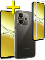 LUQ LUQ OPPO A5 Pro Hoesje Siliconen Met Screenprotector - Transparant