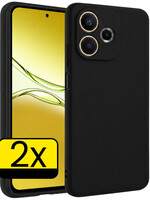 LUQ LUQ OPPO A5 Pro Hoesje Siliconen - Zwart - 2 PACK