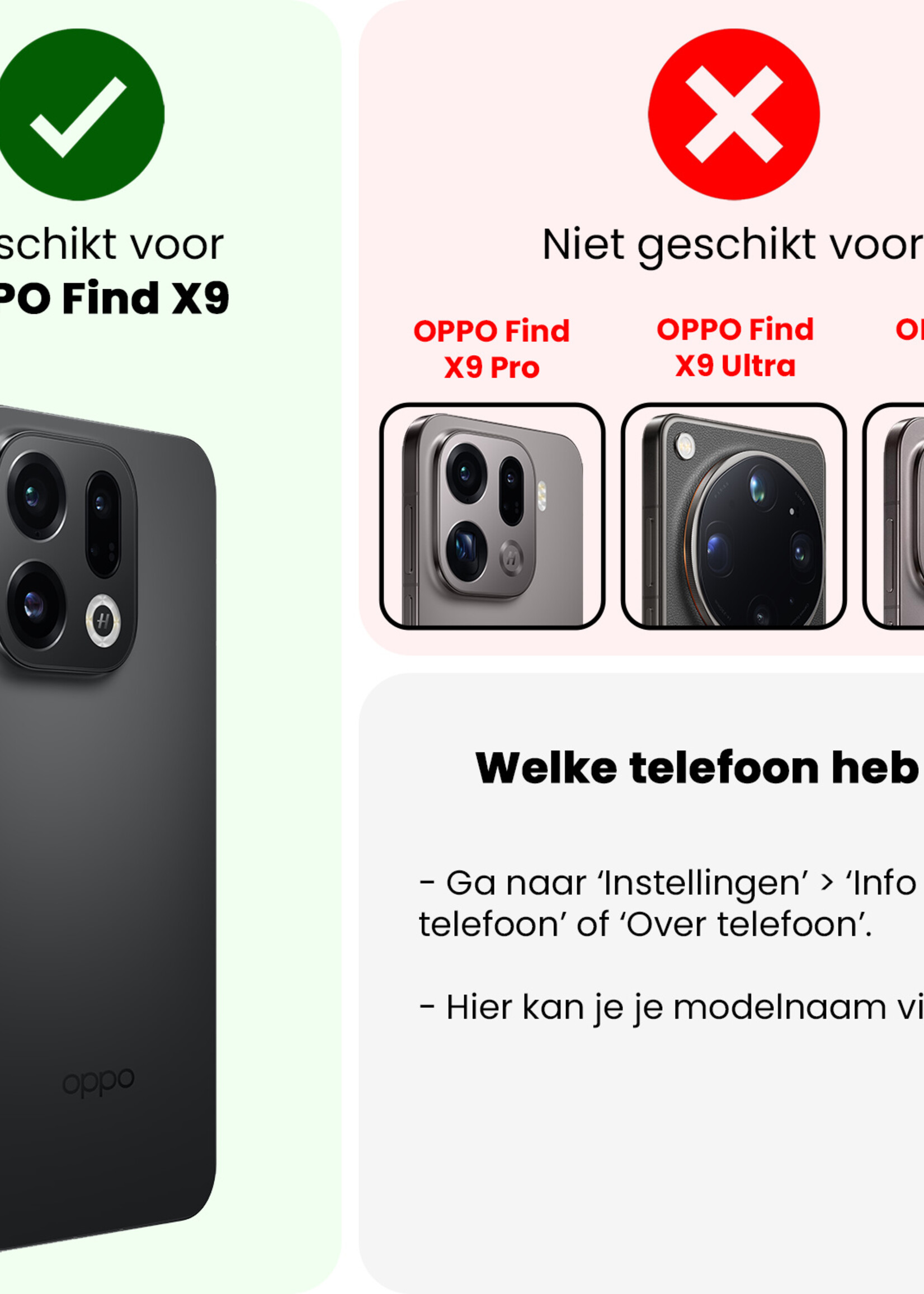LUQ LUQ OPPO Find X9 Camera Screenprotector - 2 PACK