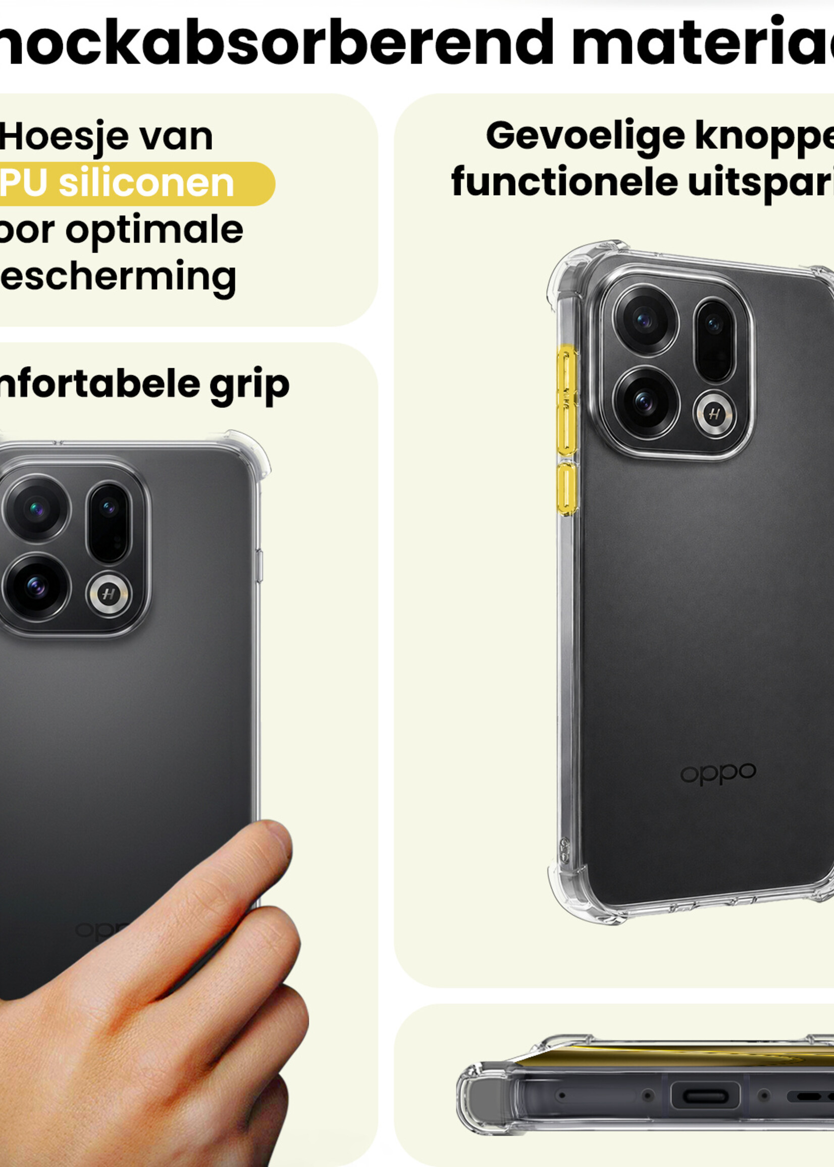 LUQ LUQ OPPO Find X9 Hoesje Shockproof Met Screenprotector