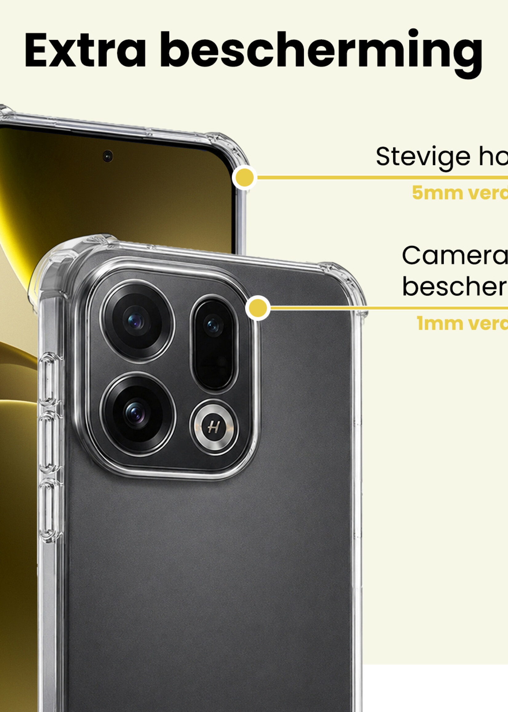 LUQ LUQ OPPO Find X9 Hoesje Shockproof Met 2x Screenprotector