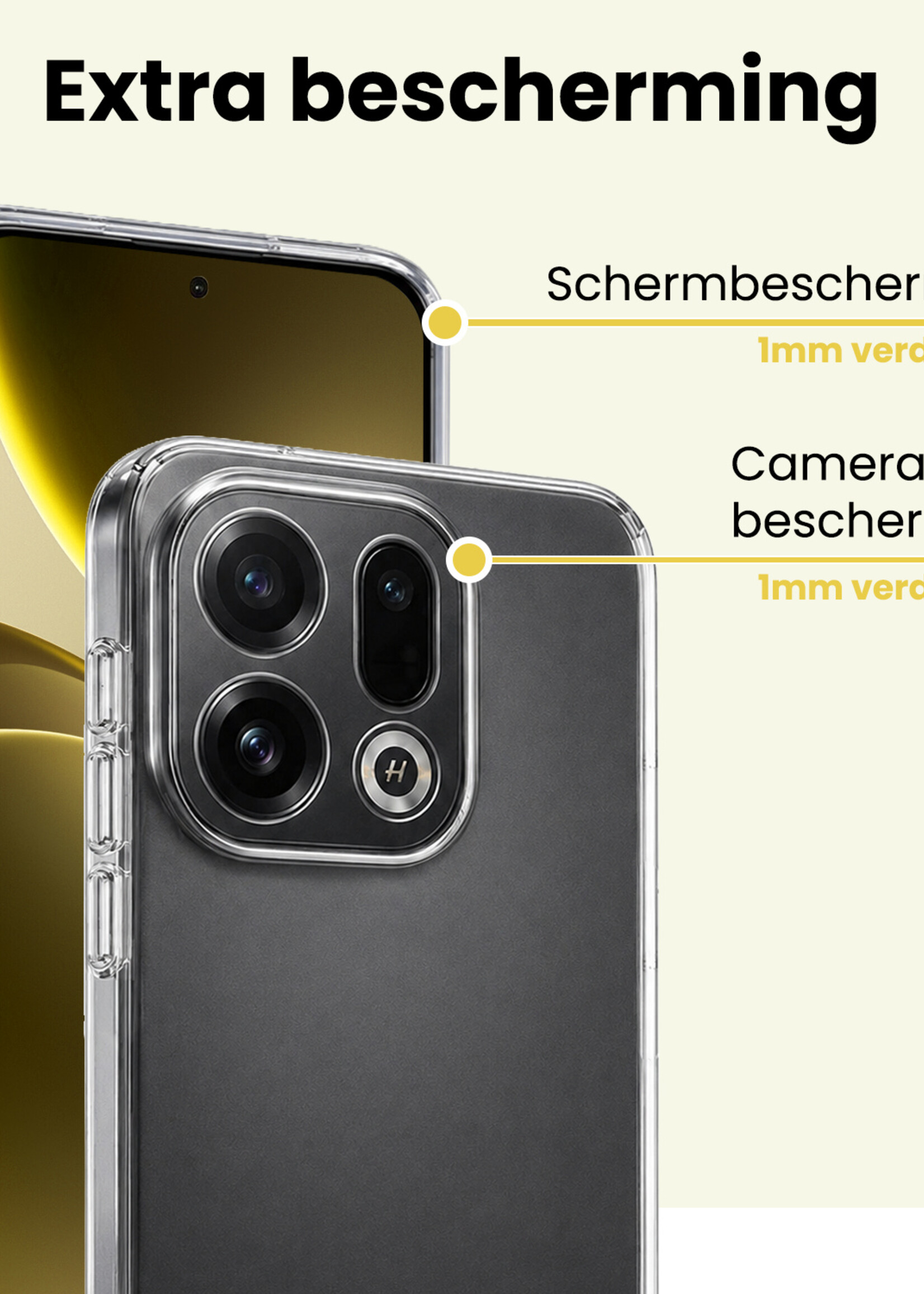 LUQ LUQ OPPO Find X9 Hoesje Siliconen - Transparant