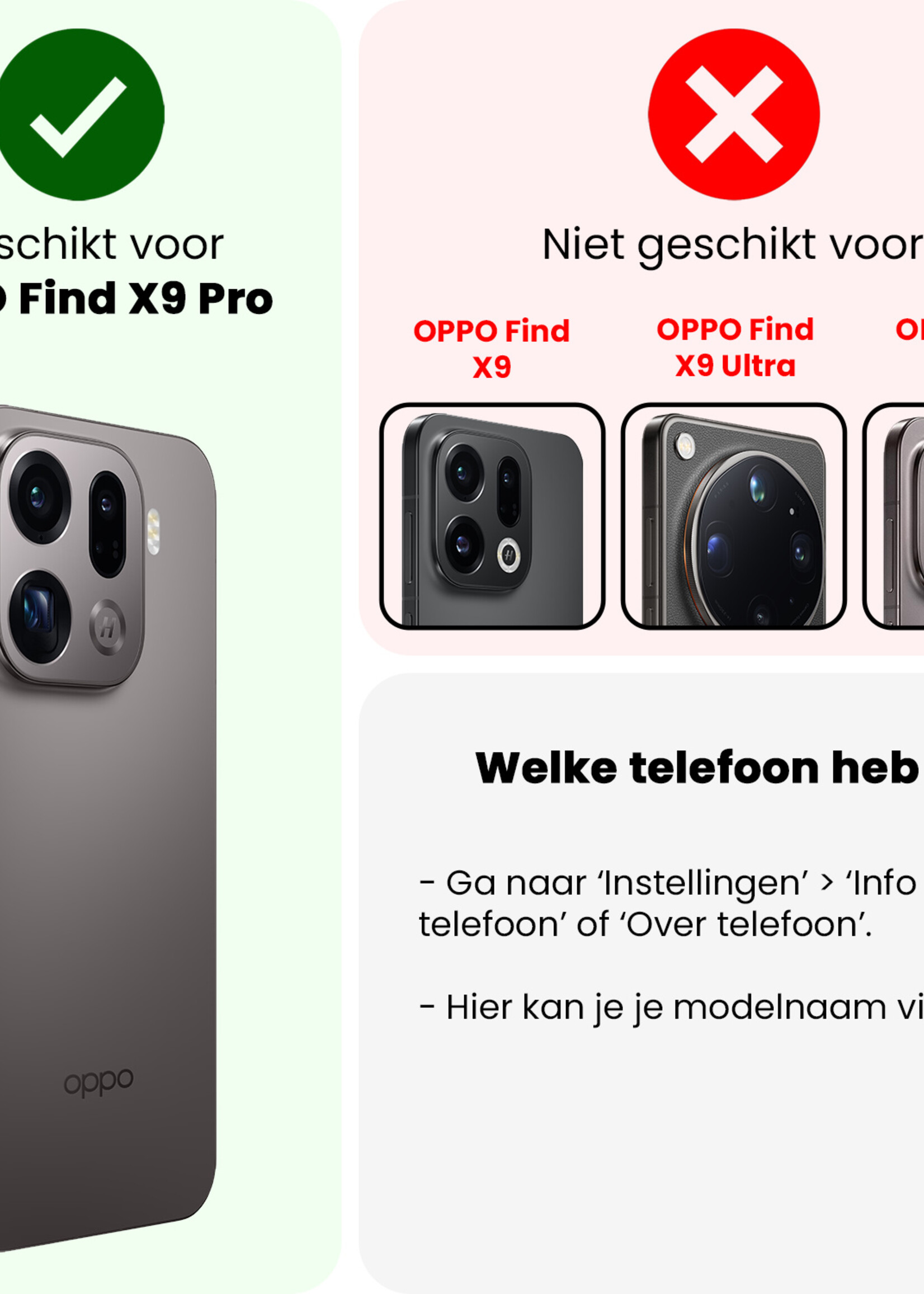 LUQ LUQ OPPO Find X9 Pro Camera Screenprotector - 3 PACK