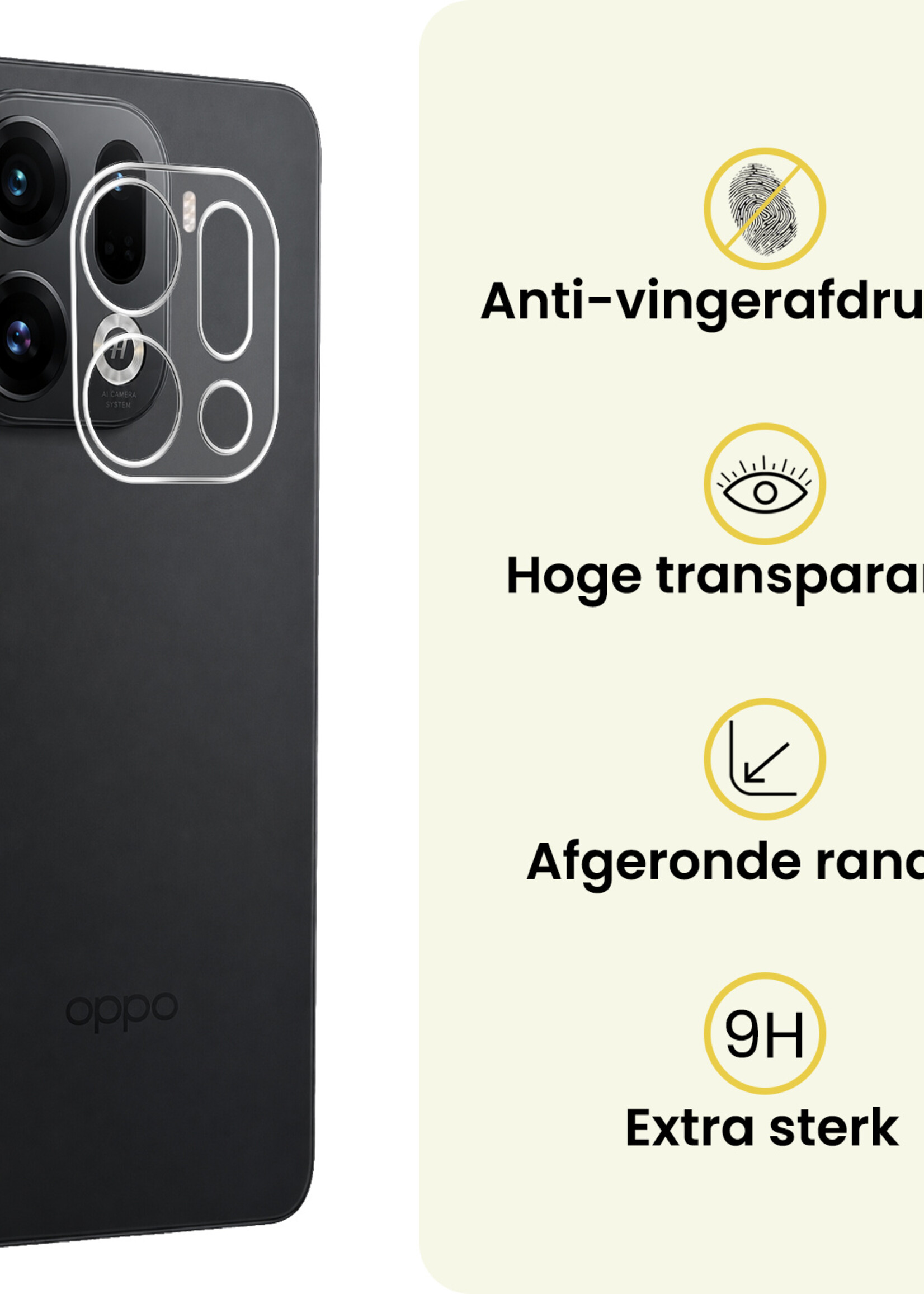 LUQ LUQ OPPO Find X9 Pro Camera Screenprotector - 3 PACK
