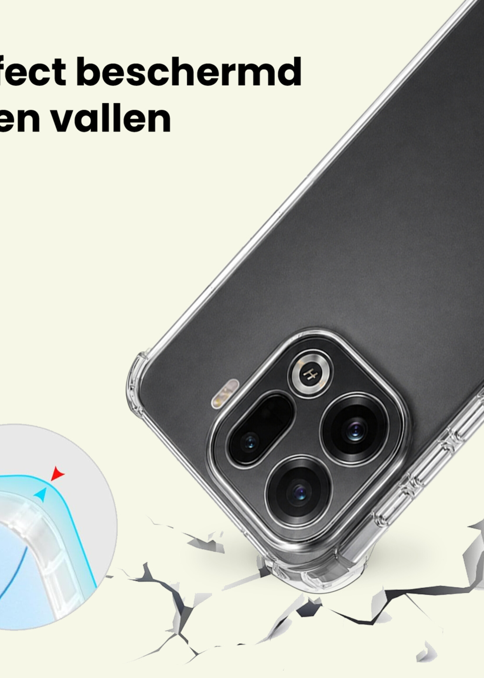 LUQ LUQ OPPO Find X9 Pro Hoesje Shockproof Met 2x Screenprotector