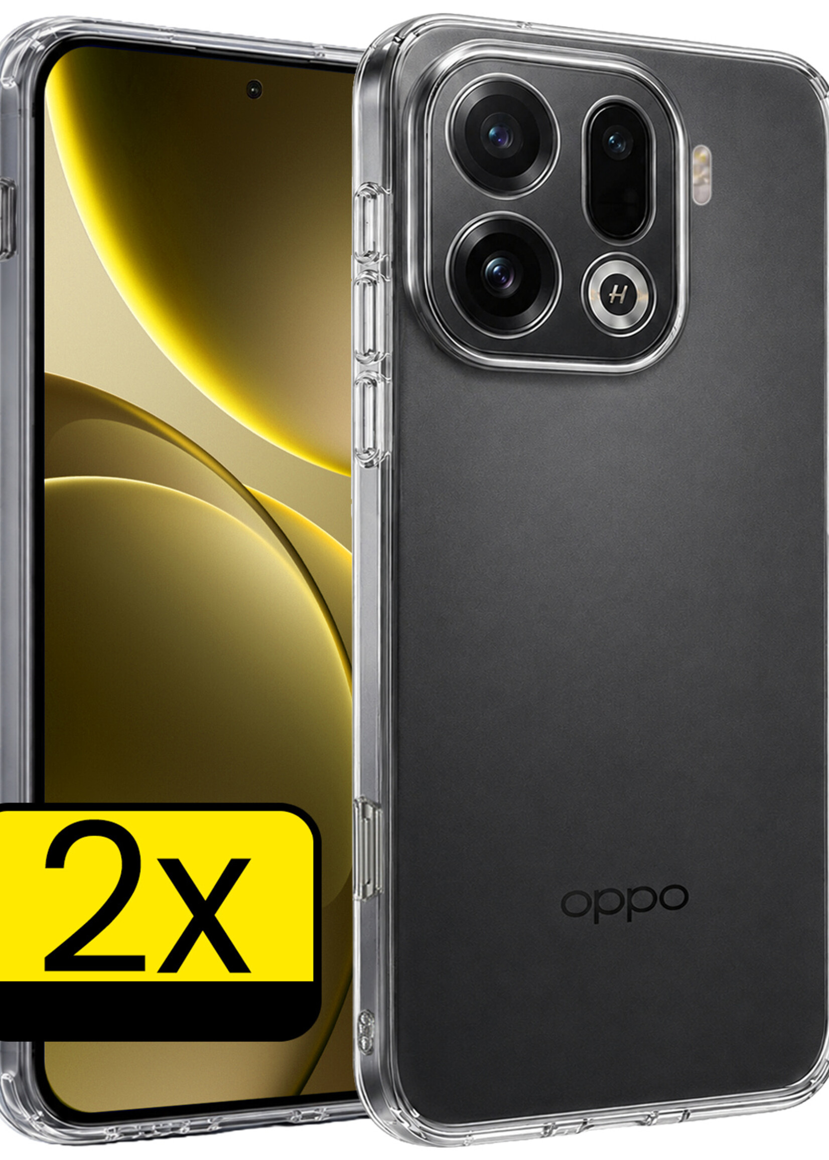 LUQ LUQ OPPO Find X9 Pro Hoesje Siliconen - Transparant - 2 PACK