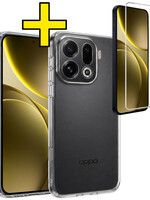 LUQ LUQ OPPO Find X9 Pro Hoesje Siliconen Met Screenprotector - Transparant