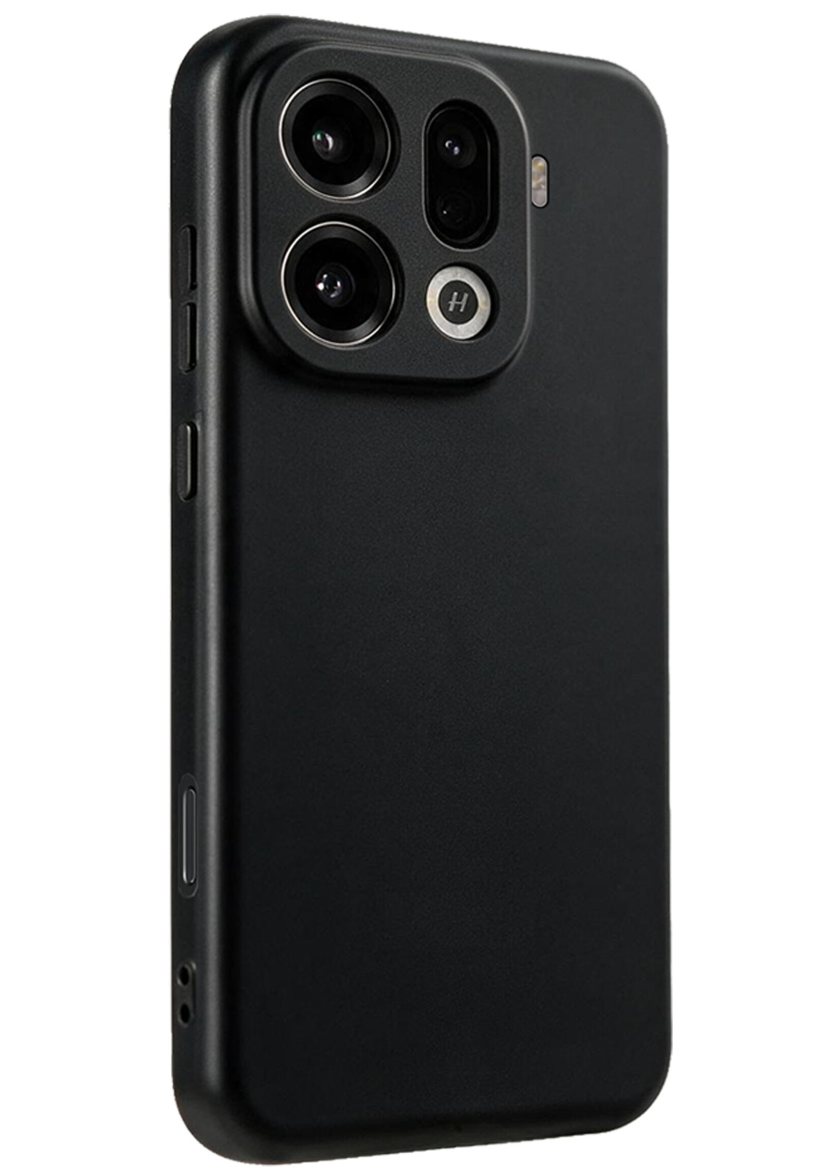 LUQ LUQ OPPO Find X9 Pro Hoesje Siliconen Met 2x Screenprotector - Zwart