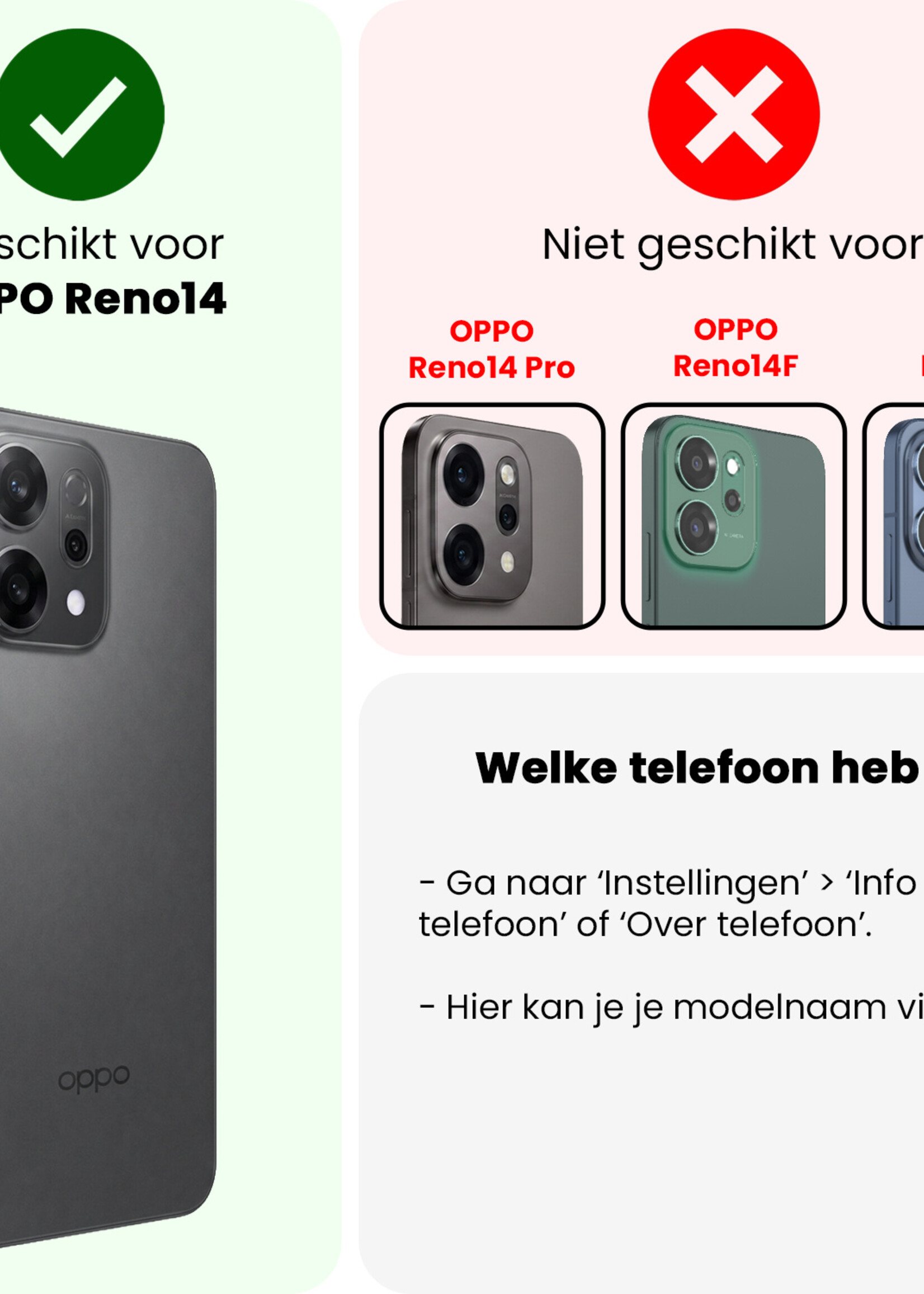 LUQ LUQ OPPO Reno14 Camera Screenprotector - 3 PACK