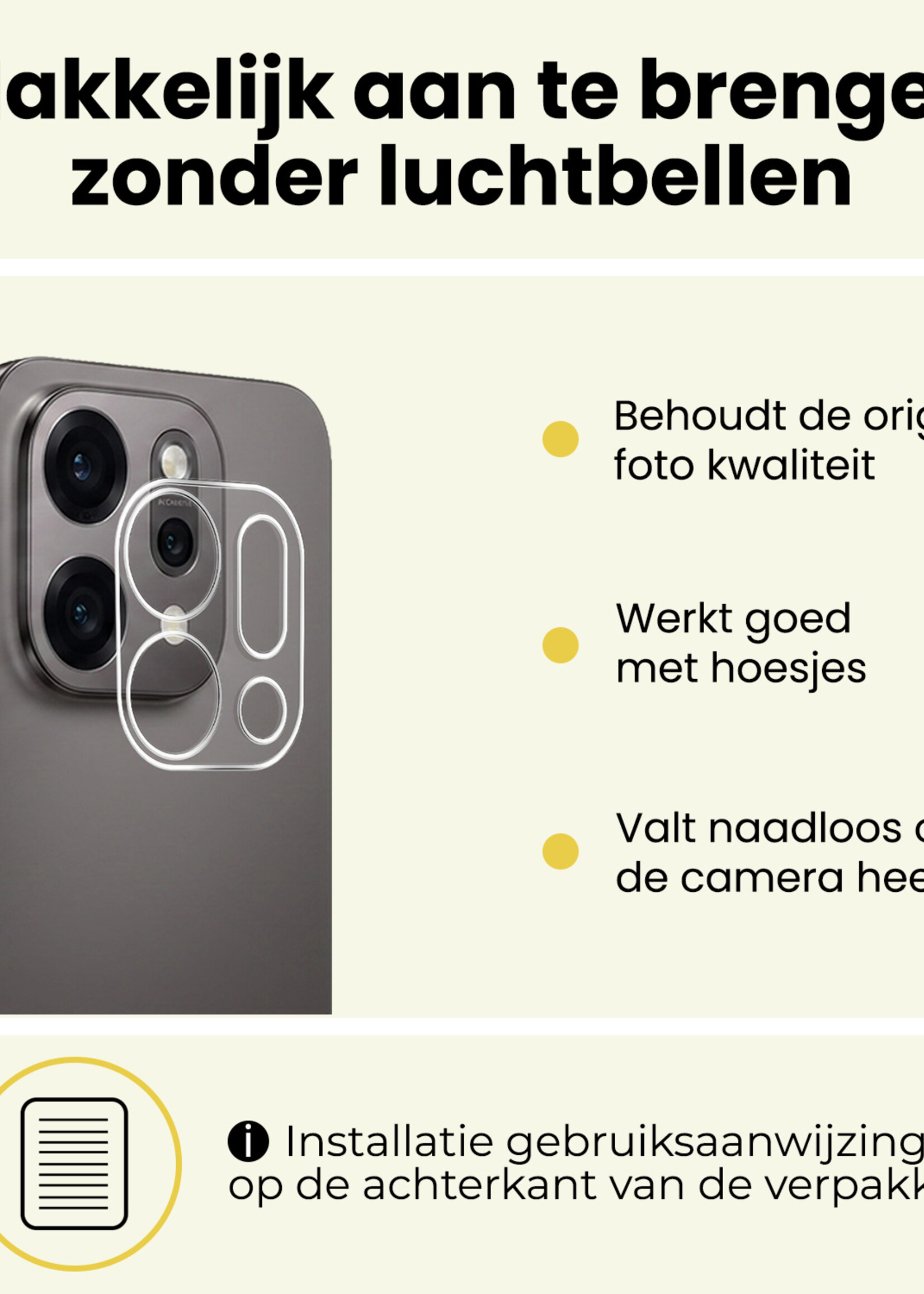 LUQ LUQ OPPO Reno14 Camera Screenprotector - 3 PACK