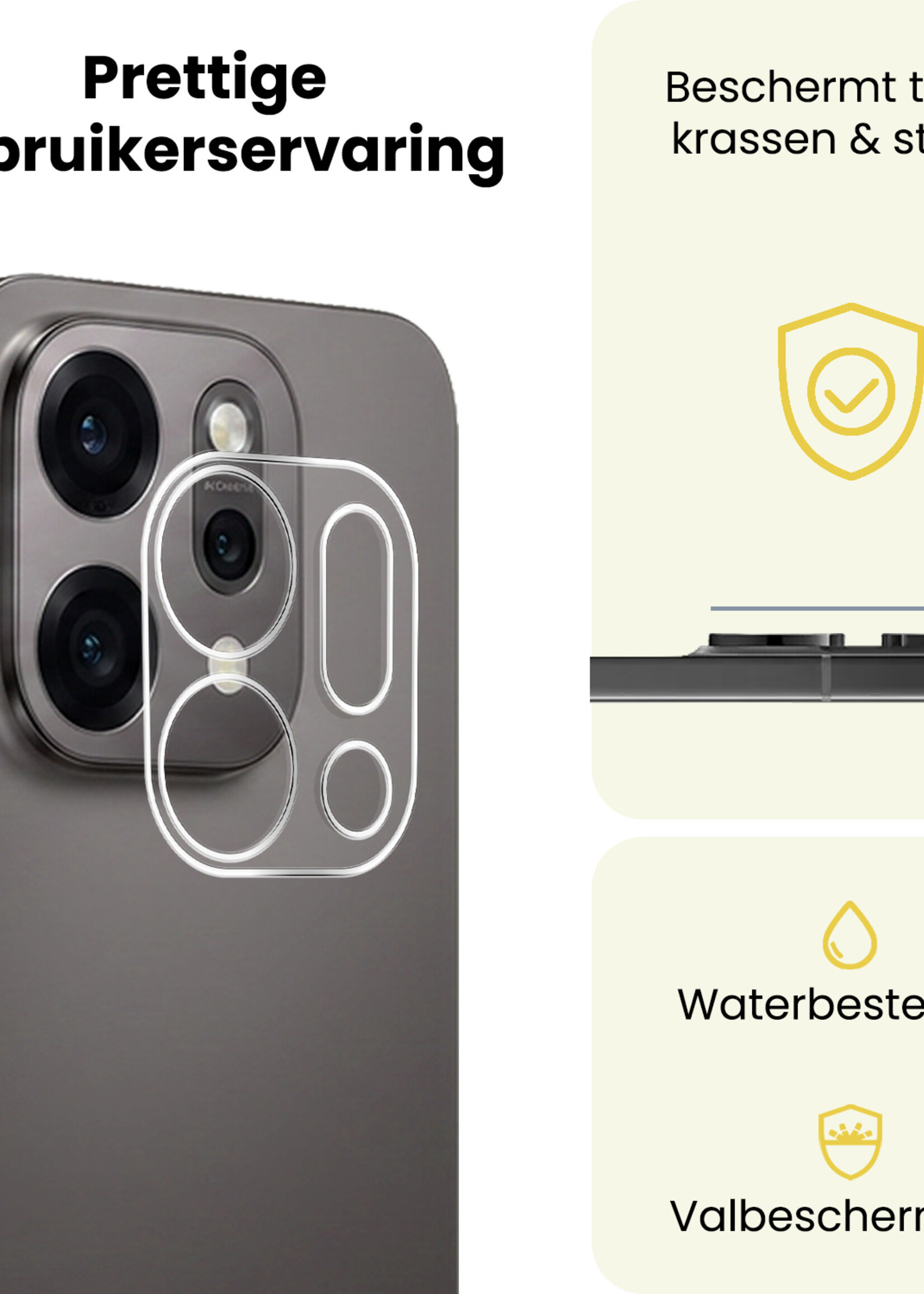 LUQ LUQ OPPO Reno14 Camera Screenprotector - 3 PACK
