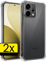 LUQ LUQ OPPO Reno14 Hoesje Shockproof - Transparant - 2 PACK