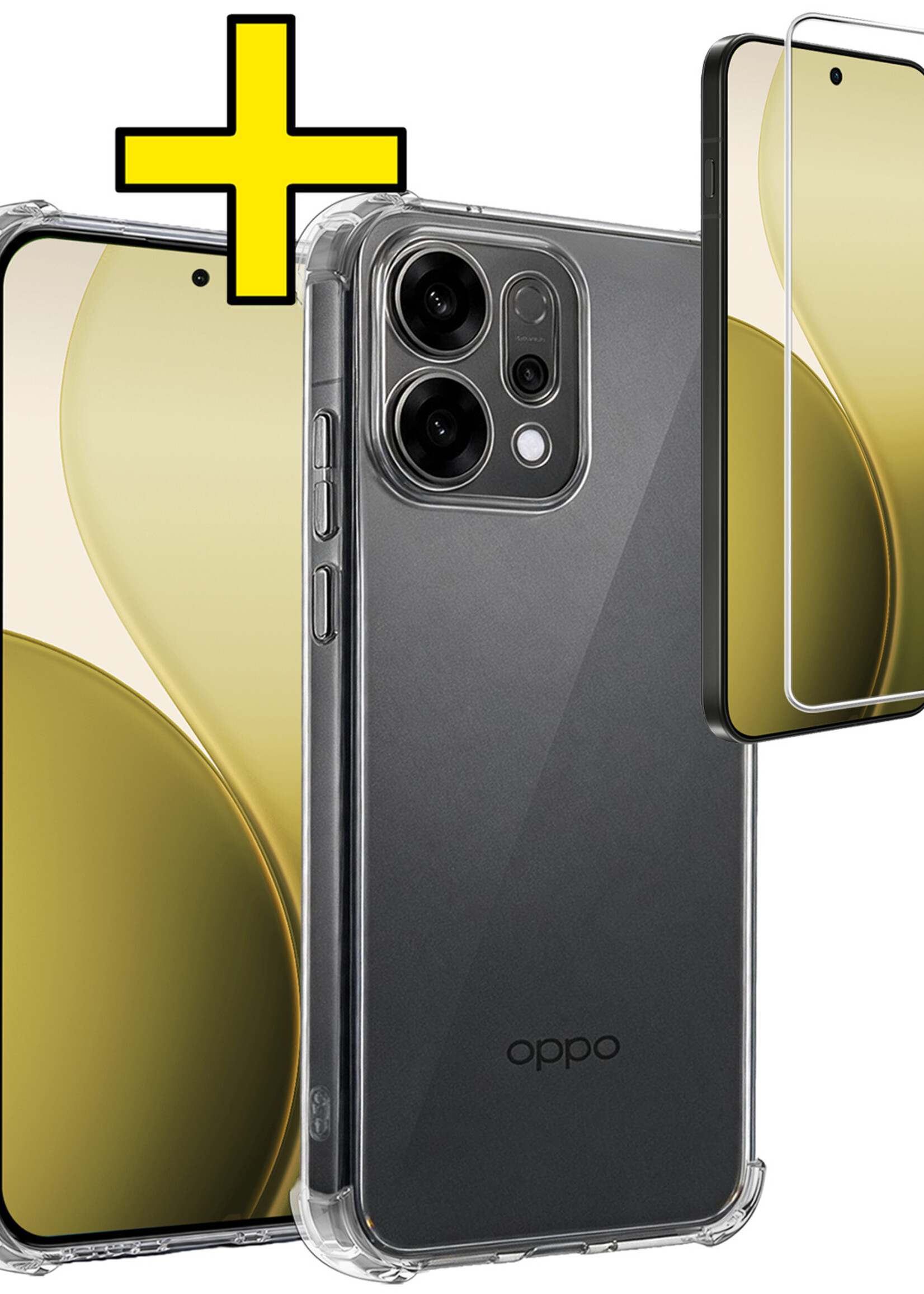 LUQ LUQ OPPO Reno14 Hoesje Shockproof Met Screenprotector