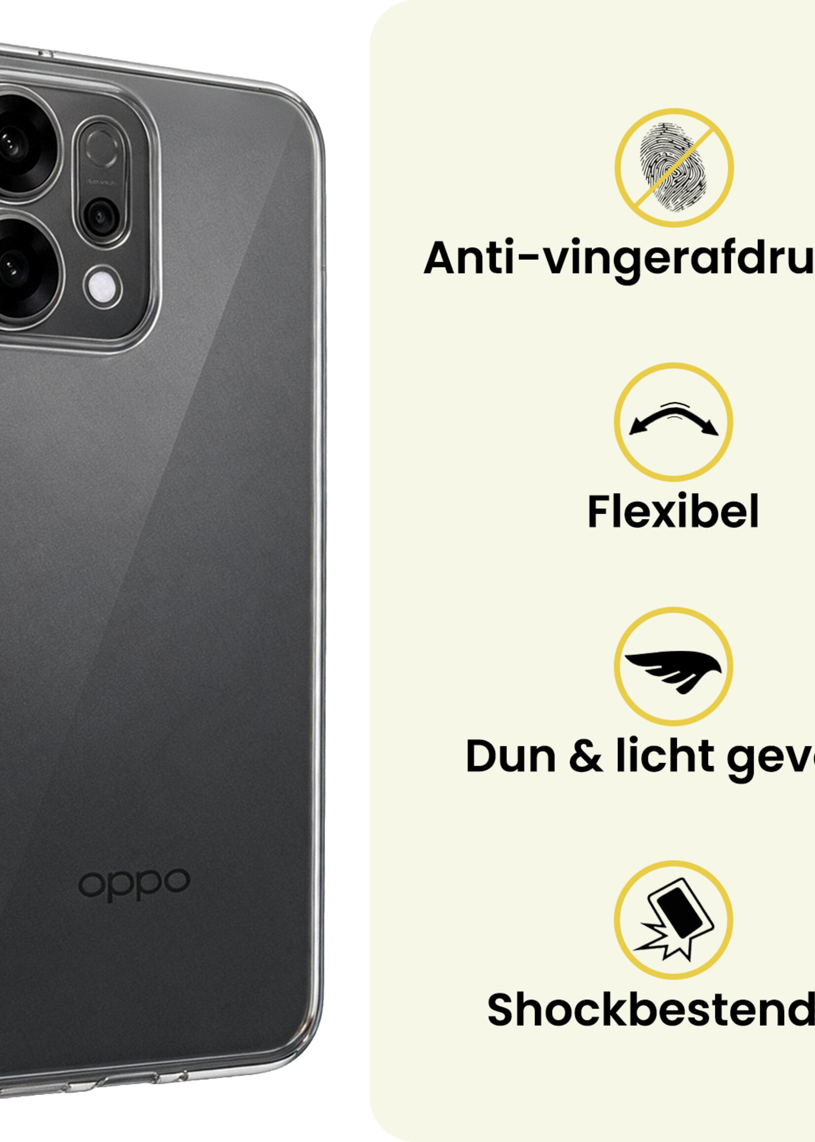 LUQ LUQ OPPO Reno14 Hoesje Siliconen - Transparant