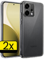 LUQ LUQ OPPO Reno14 Hoesje Siliconen - Transparant - 2 PACK