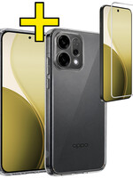LUQ LUQ OPPO Reno14 Hoesje Siliconen Met Screenprotector - Transparant
