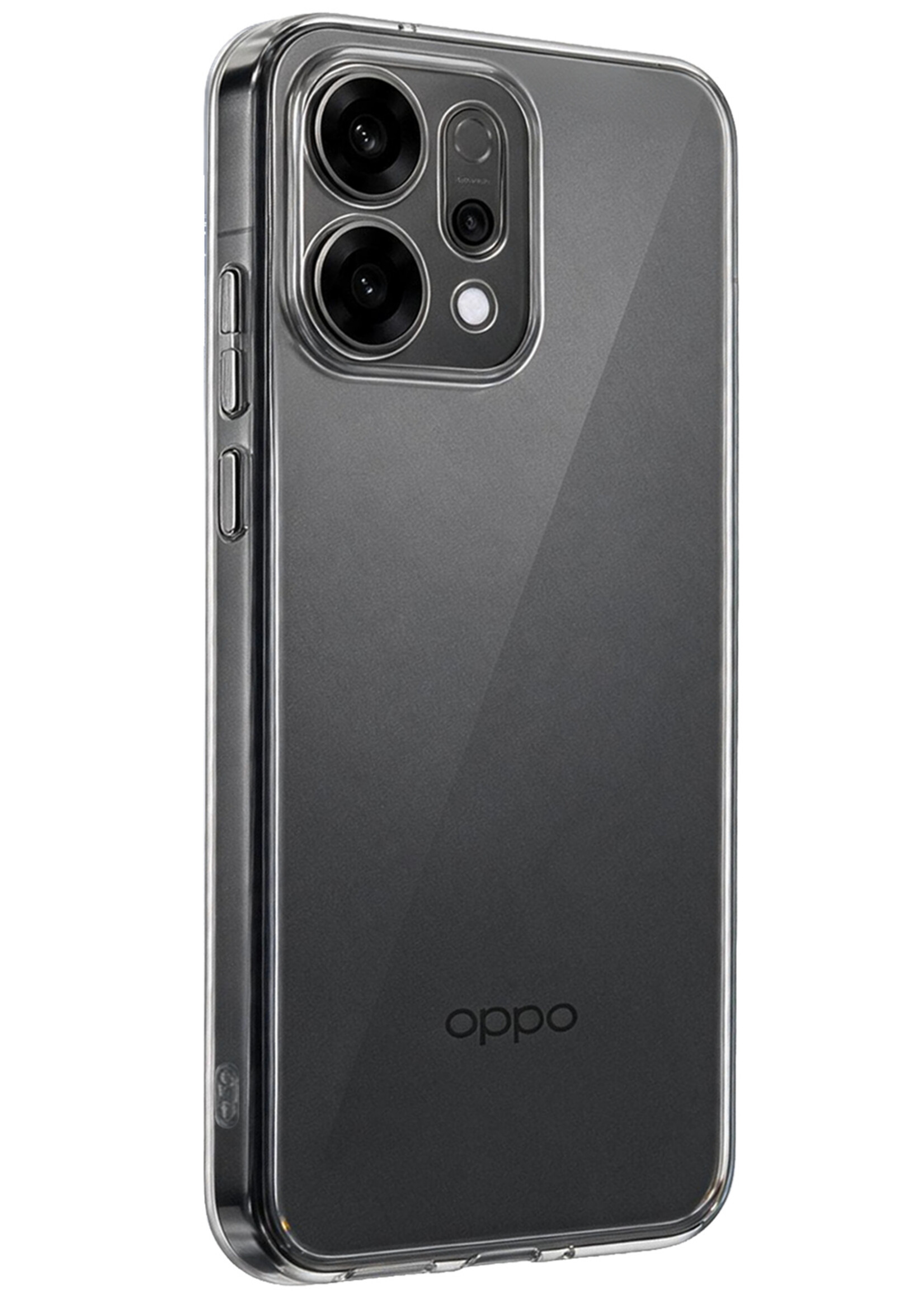 LUQ LUQ OPPO Reno14 Hoesje Siliconen Met Screenprotector - Transparant