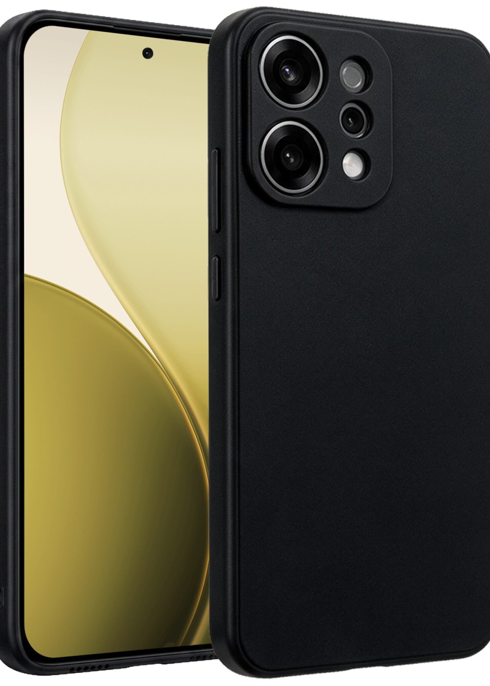 LUQ LUQ OPPO Reno14 Hoesje Siliconen - Zwart