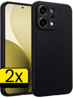 LUQ LUQ OPPO Reno14 Hoesje Siliconen - Zwart - 2 PACK
