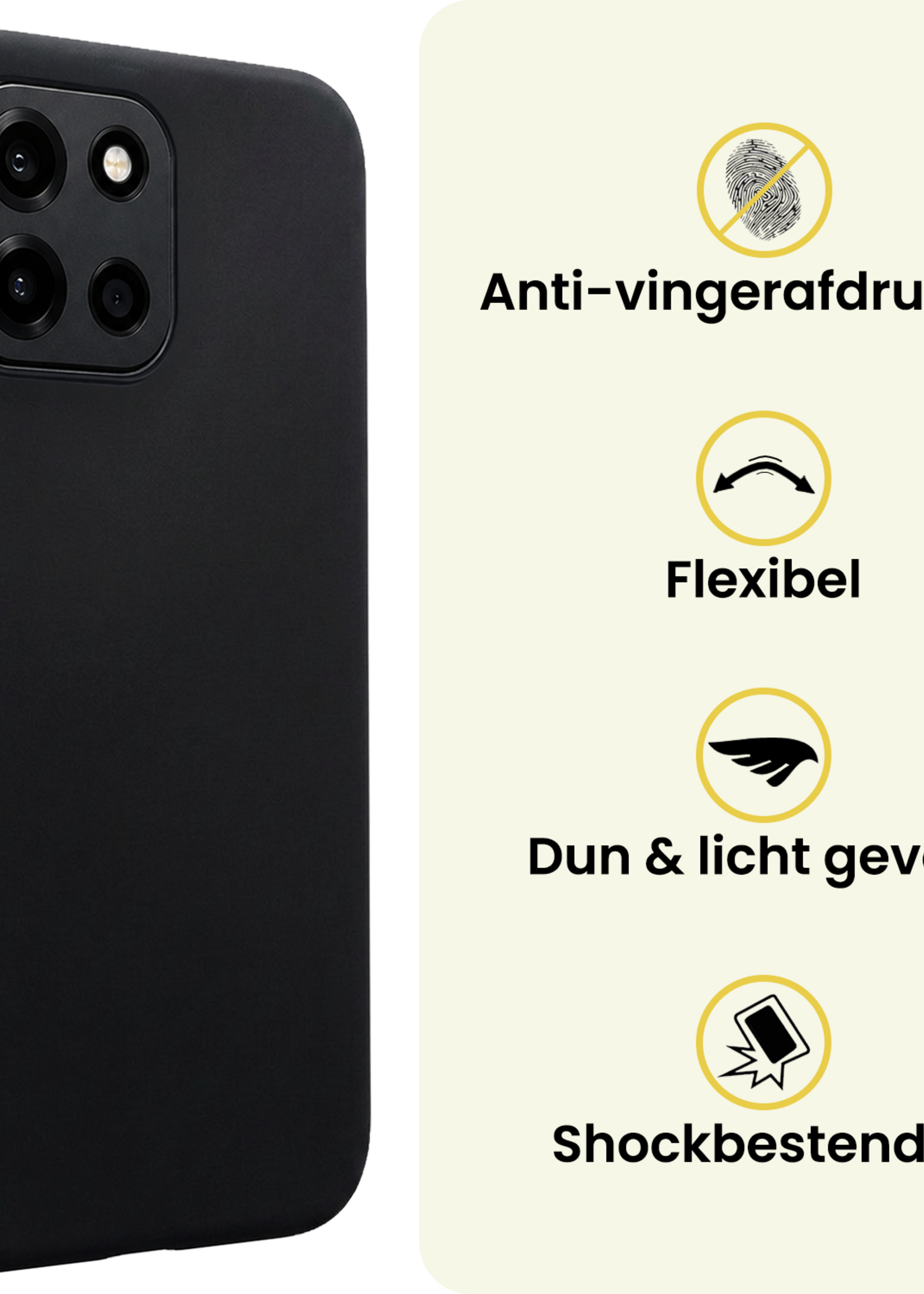 LUQ LUQ OnePlus Nord 6 Hoesje Siliconen - Zwart