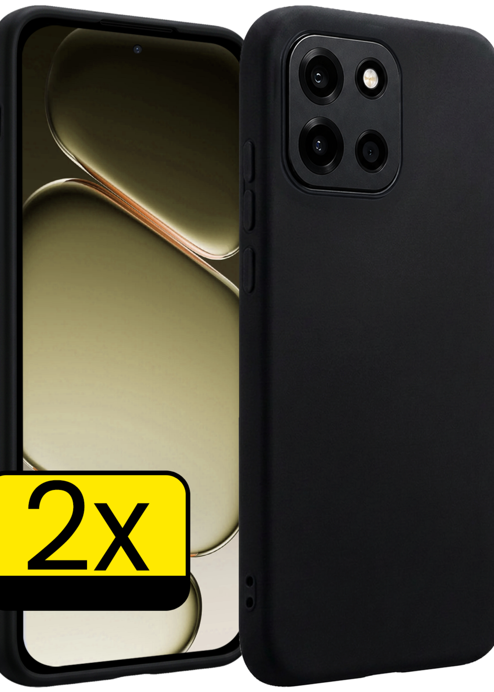 LUQ LUQ OnePlus Nord 6 Hoesje Siliconen - Zwart - 2 PACK