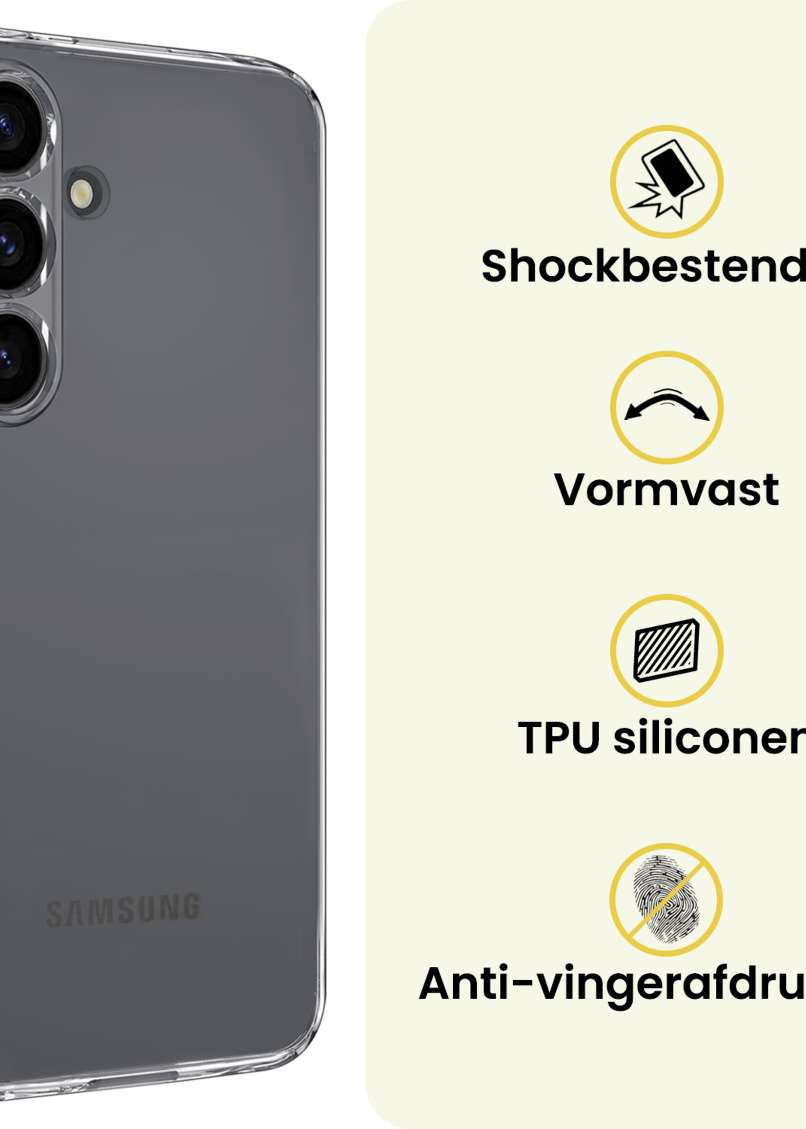 LUQ LUQ Samsung Galaxy S26 FE Hoesje Siliconen - Transparant