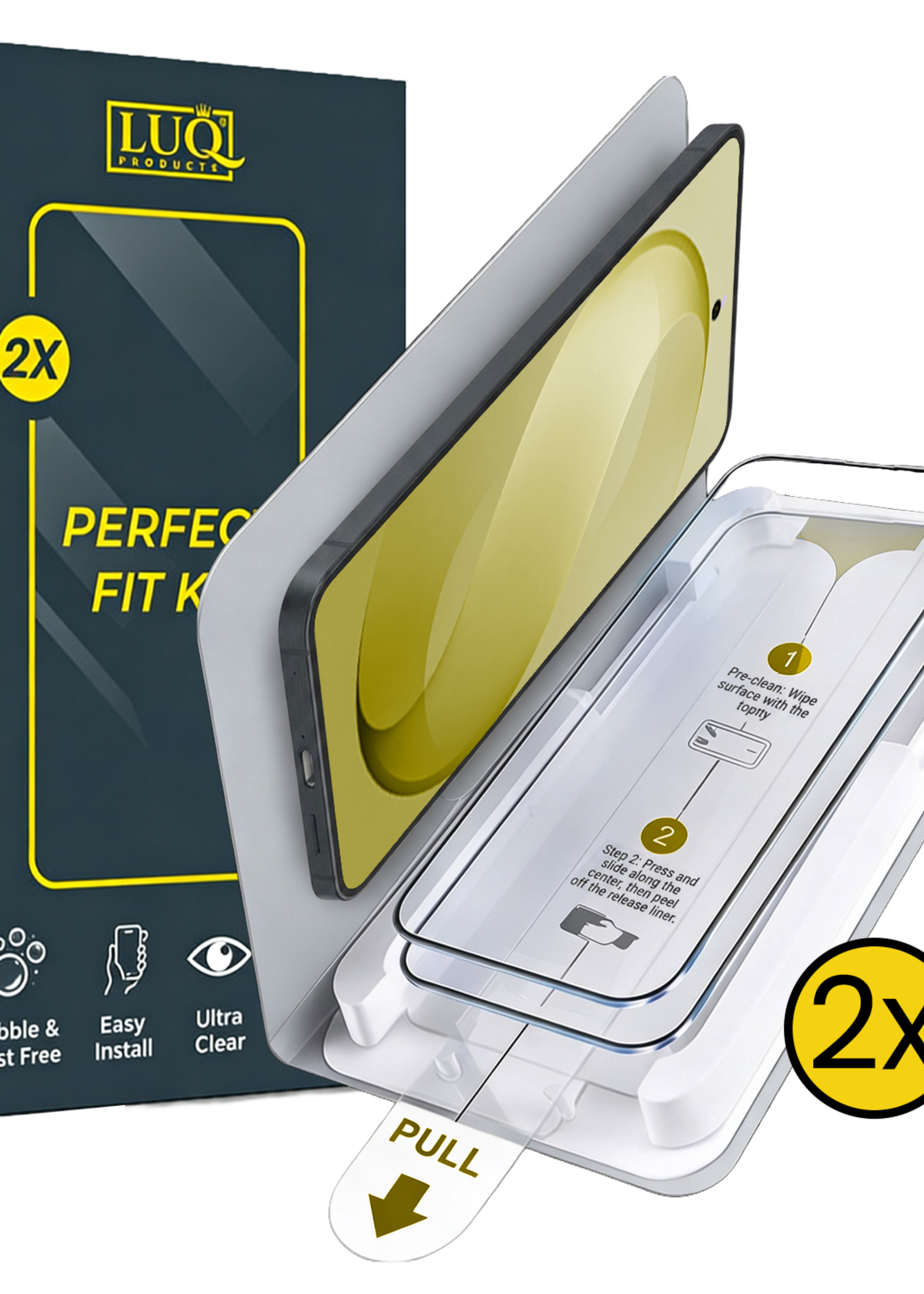 LUQ LUQ Samsung Galaxy S26 FE Screenprotector Perfect Fit Kit - 2 PACK