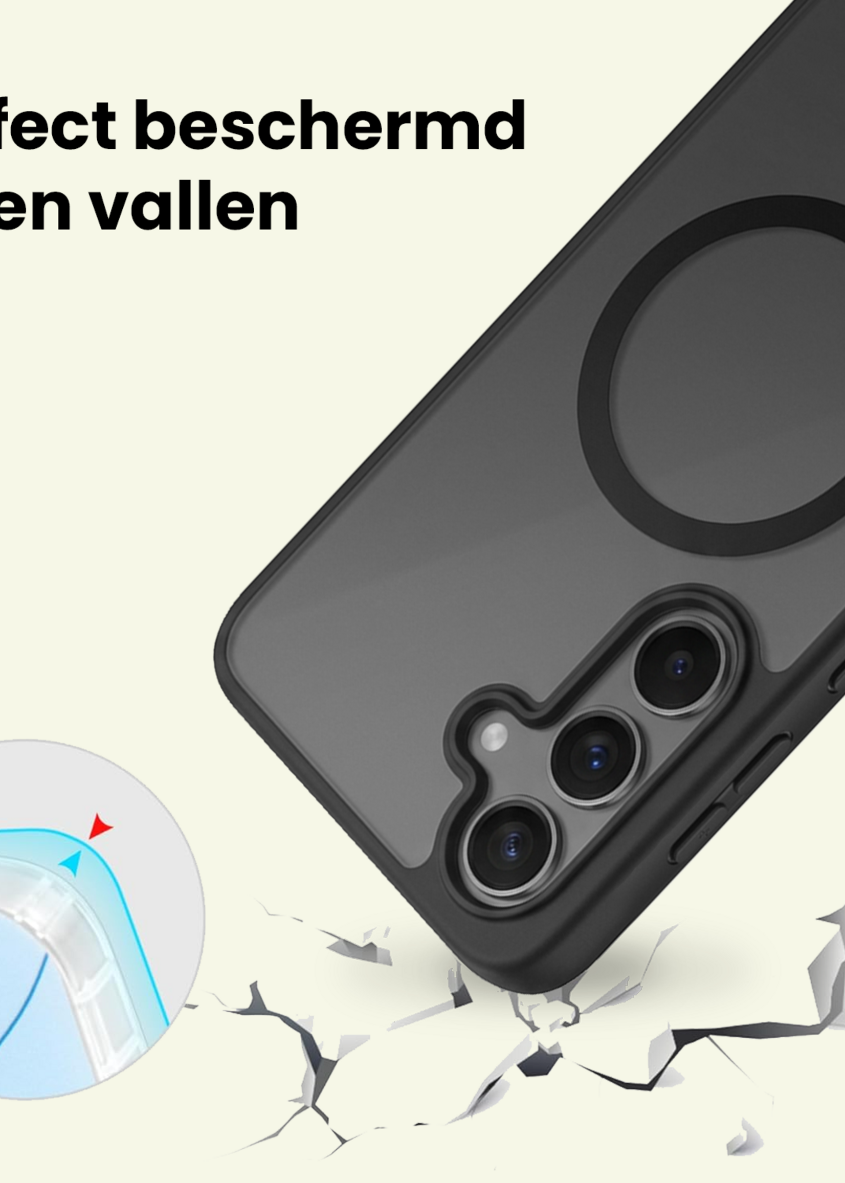LUQ LUQ Samsung Galaxy S26 FE Magsafe Hoesje - Zwart