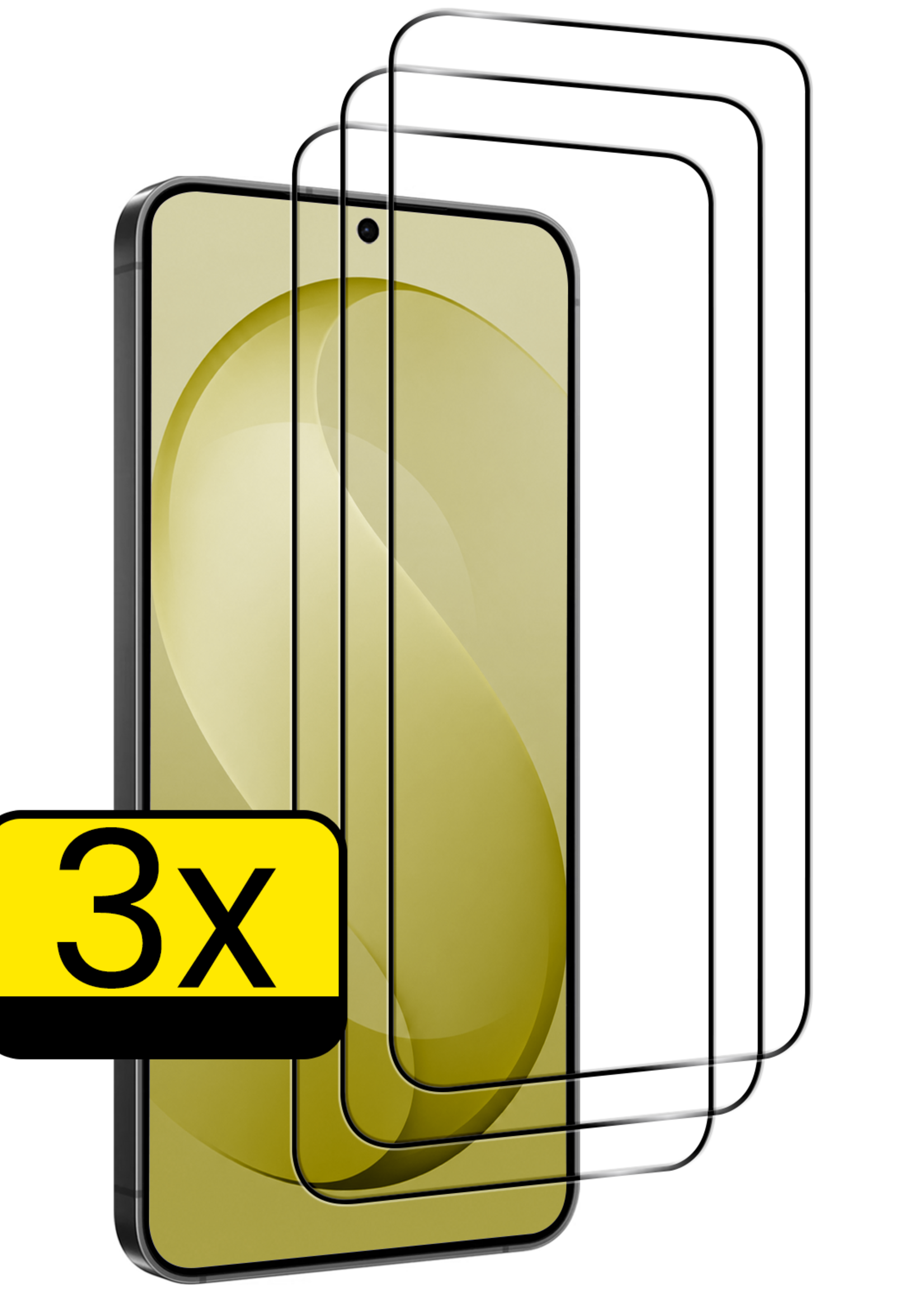 LUQ LUQ Samsung Galaxy S26 FE Screenprotector Glas Full Cover - 3 PACK