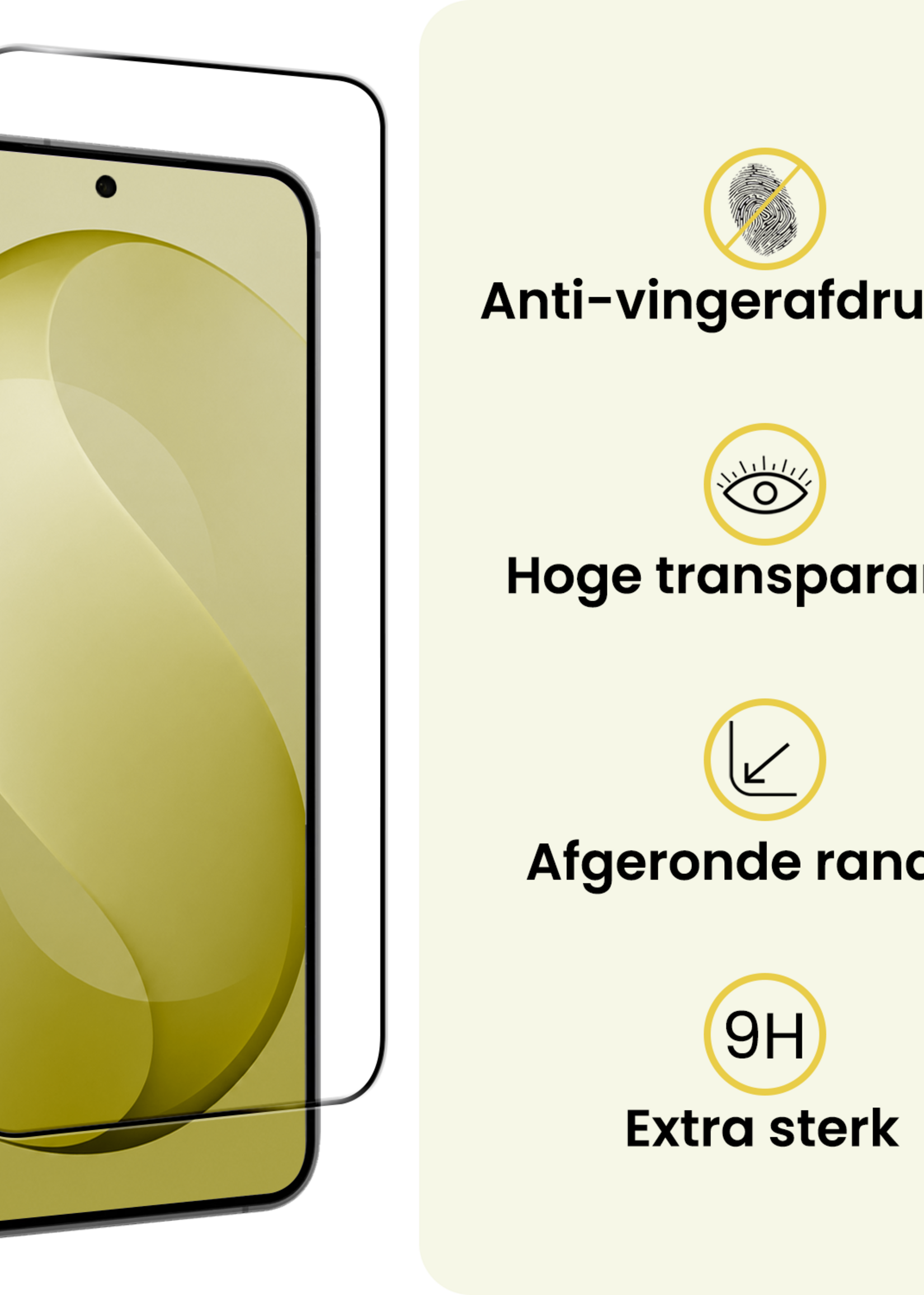 LUQ LUQ Samsung Galaxy S26 FE Screenprotector Glas Full Cover - 3 PACK