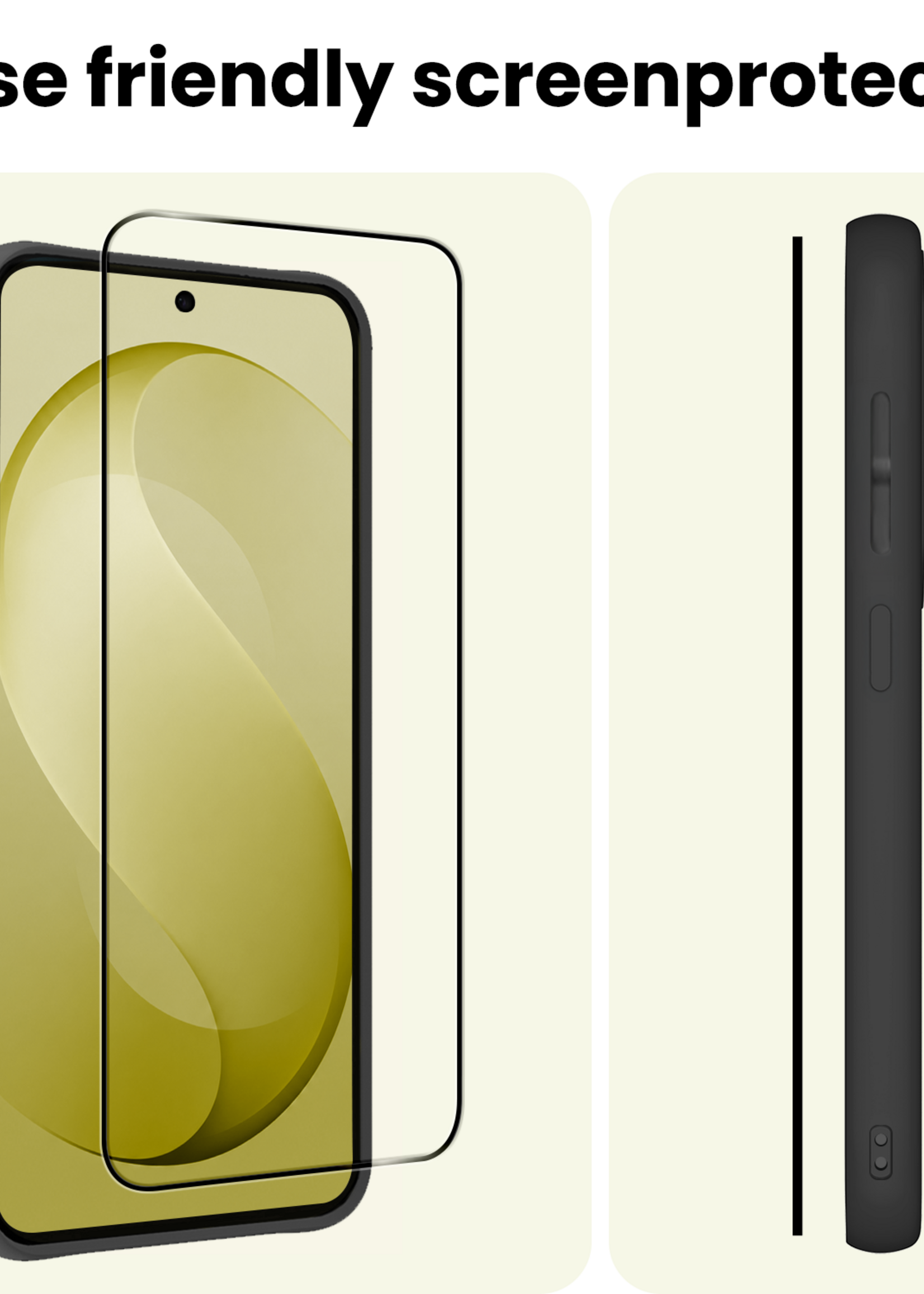LUQ LUQ Samsung Galaxy S26 FE Screenprotector Glas Full Cover - 3 PACK