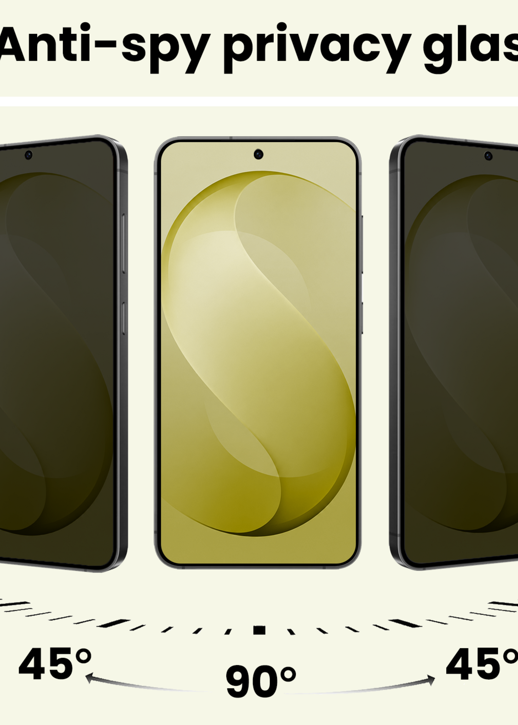 LUQ LUQ Samsung Galaxy S26 FE Screenprotector Glas Privacy - 3 PACK