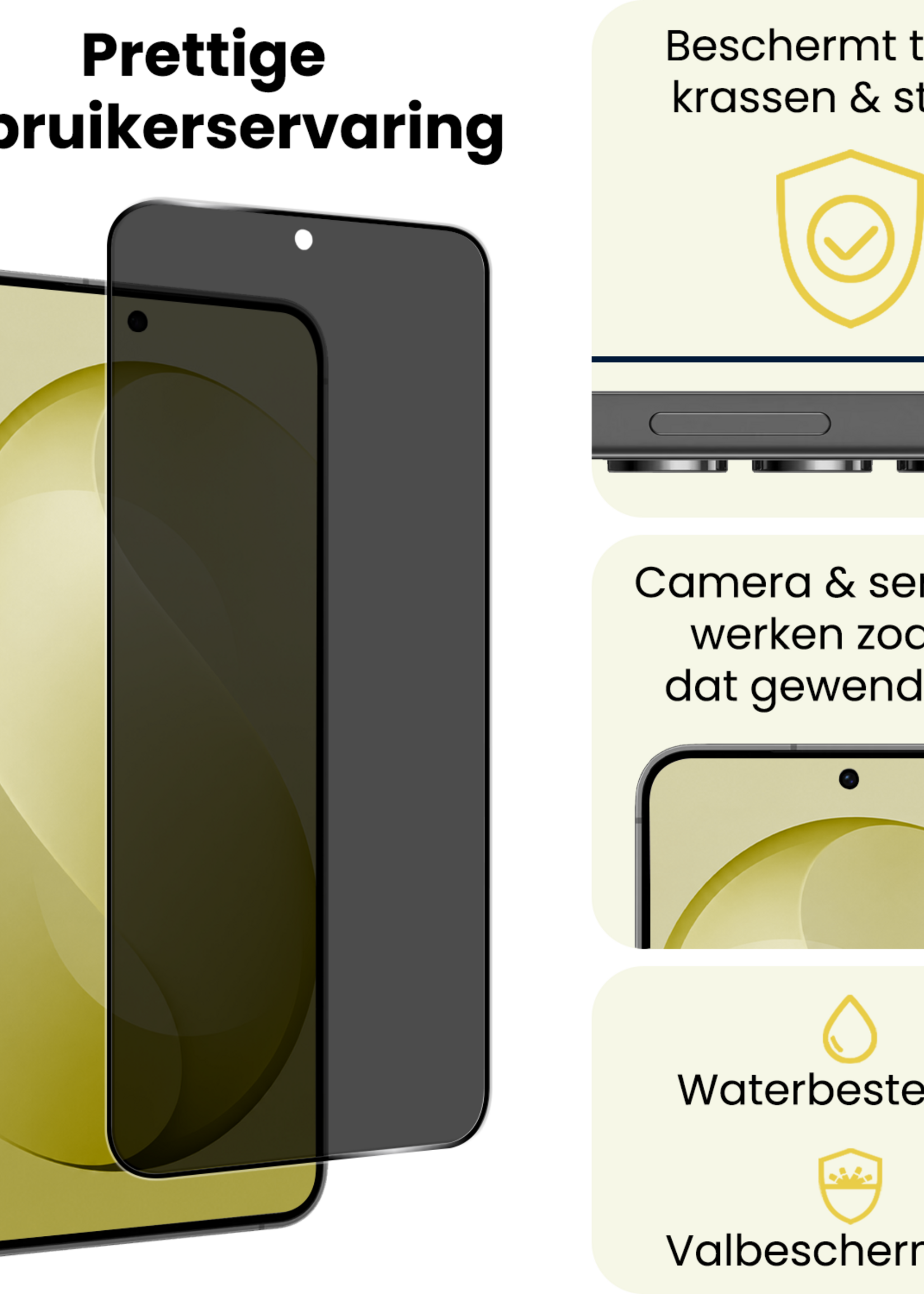 LUQ LUQ Samsung Galaxy S26 FE Screenprotector Glas Privacy - 3 PACK