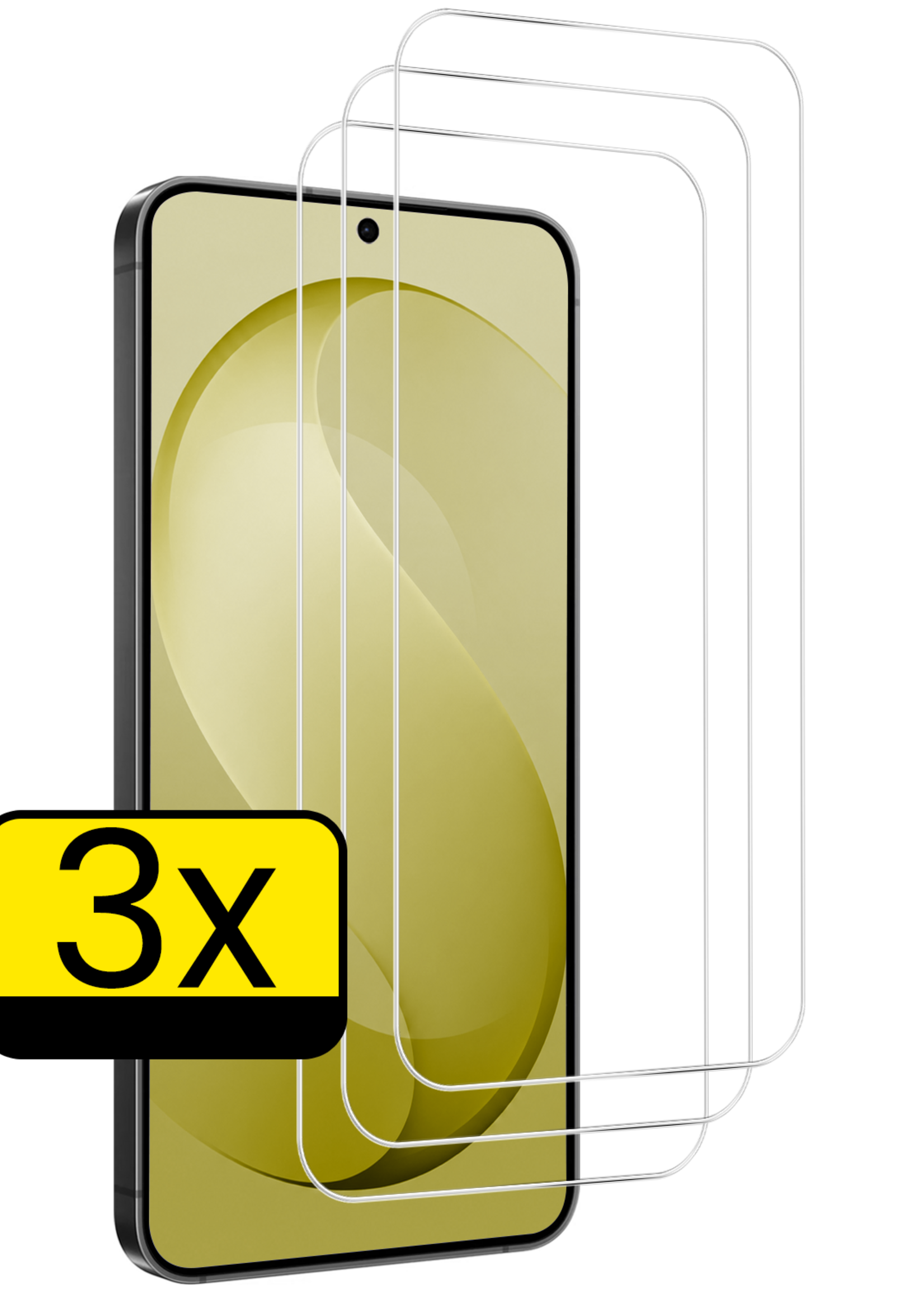 LUQ LUQ Samsung Galaxy S26 FE Screenprotector Glas - 3 PACK