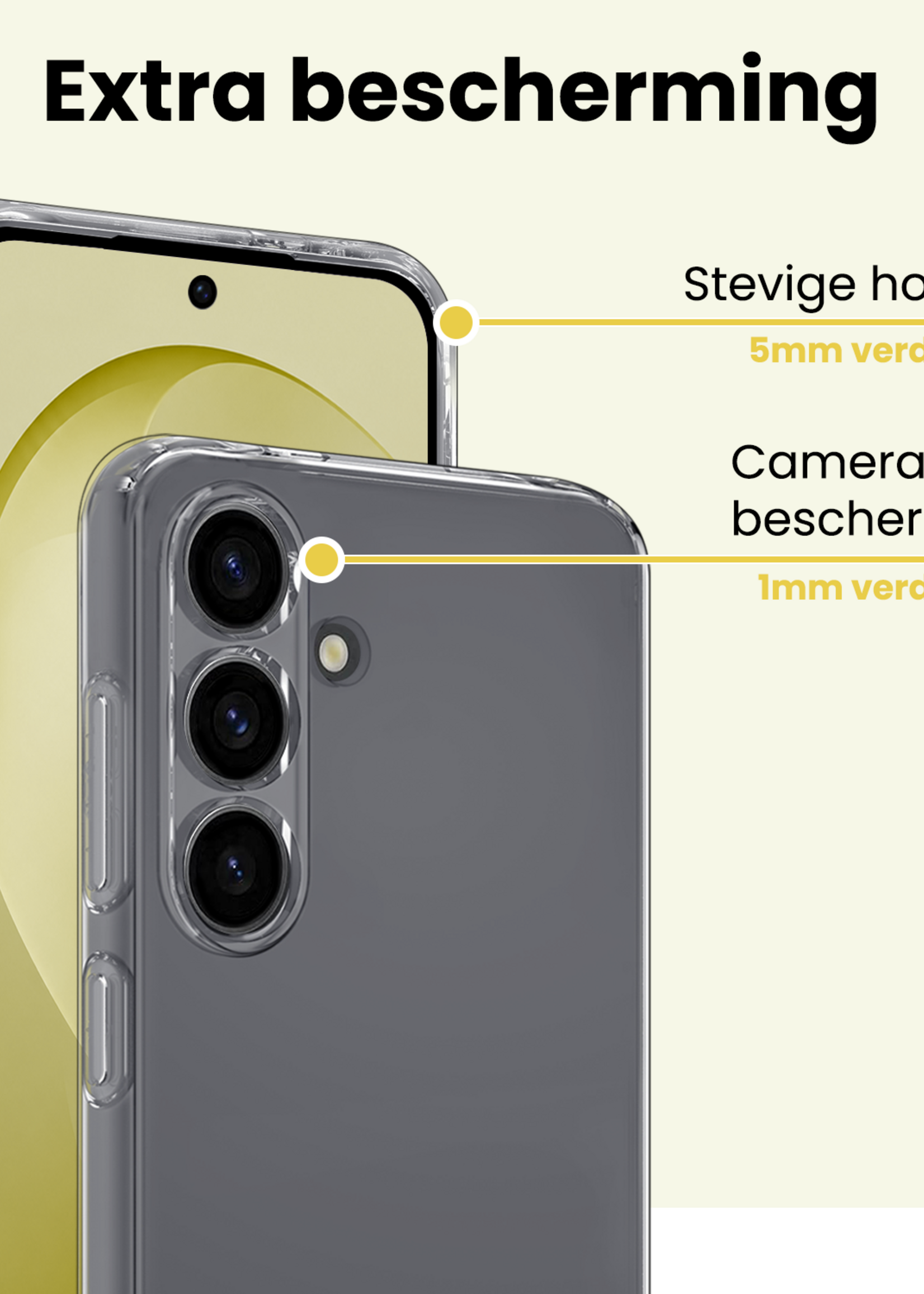 LUQ LUQ Samsung Galaxy S26 FE Hoesje Siliconen Met Screenprotector - Transparant
