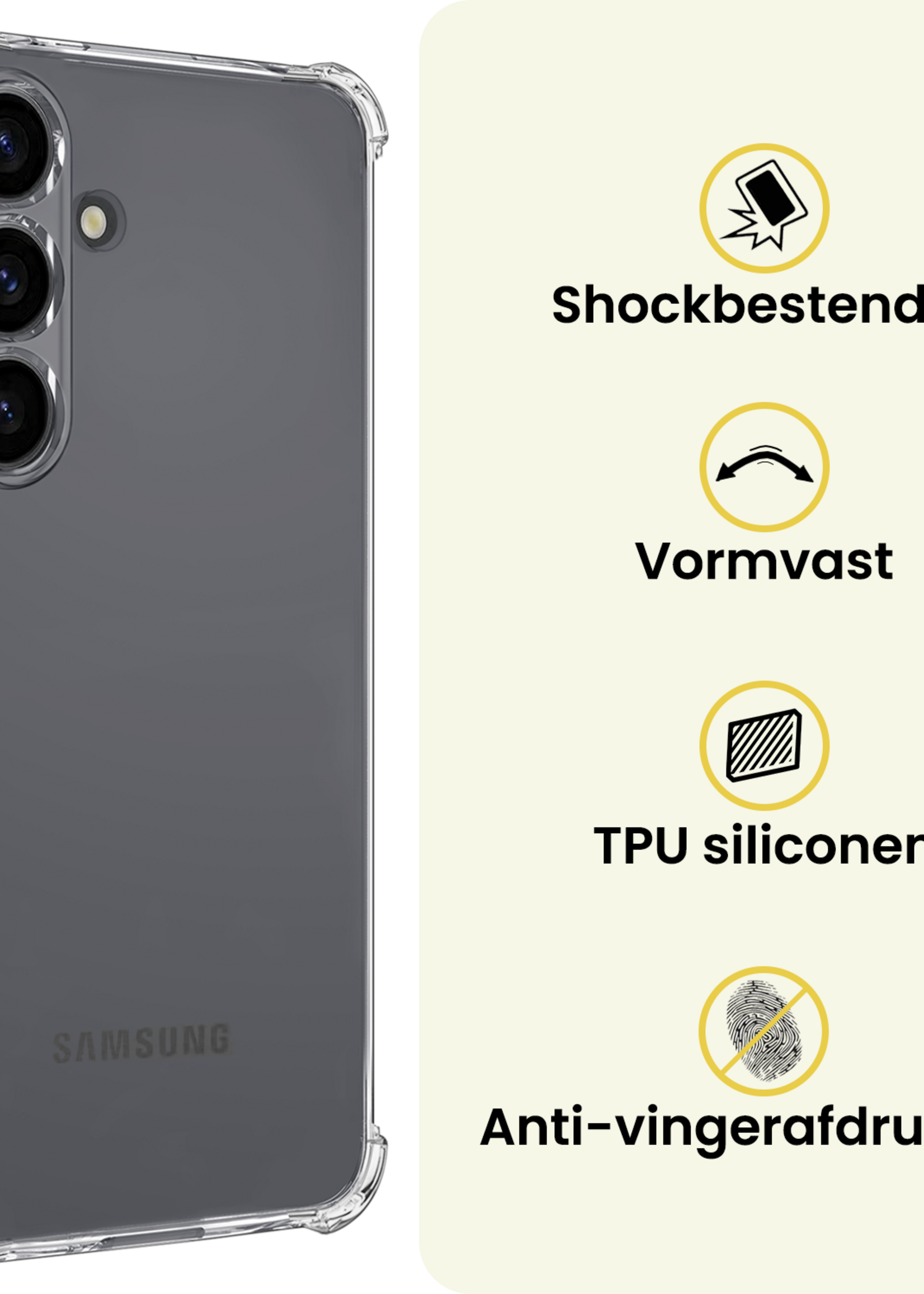LUQ LUQ Samsung Galaxy S26 FE Hoesje Shockproof Met Screenprotector