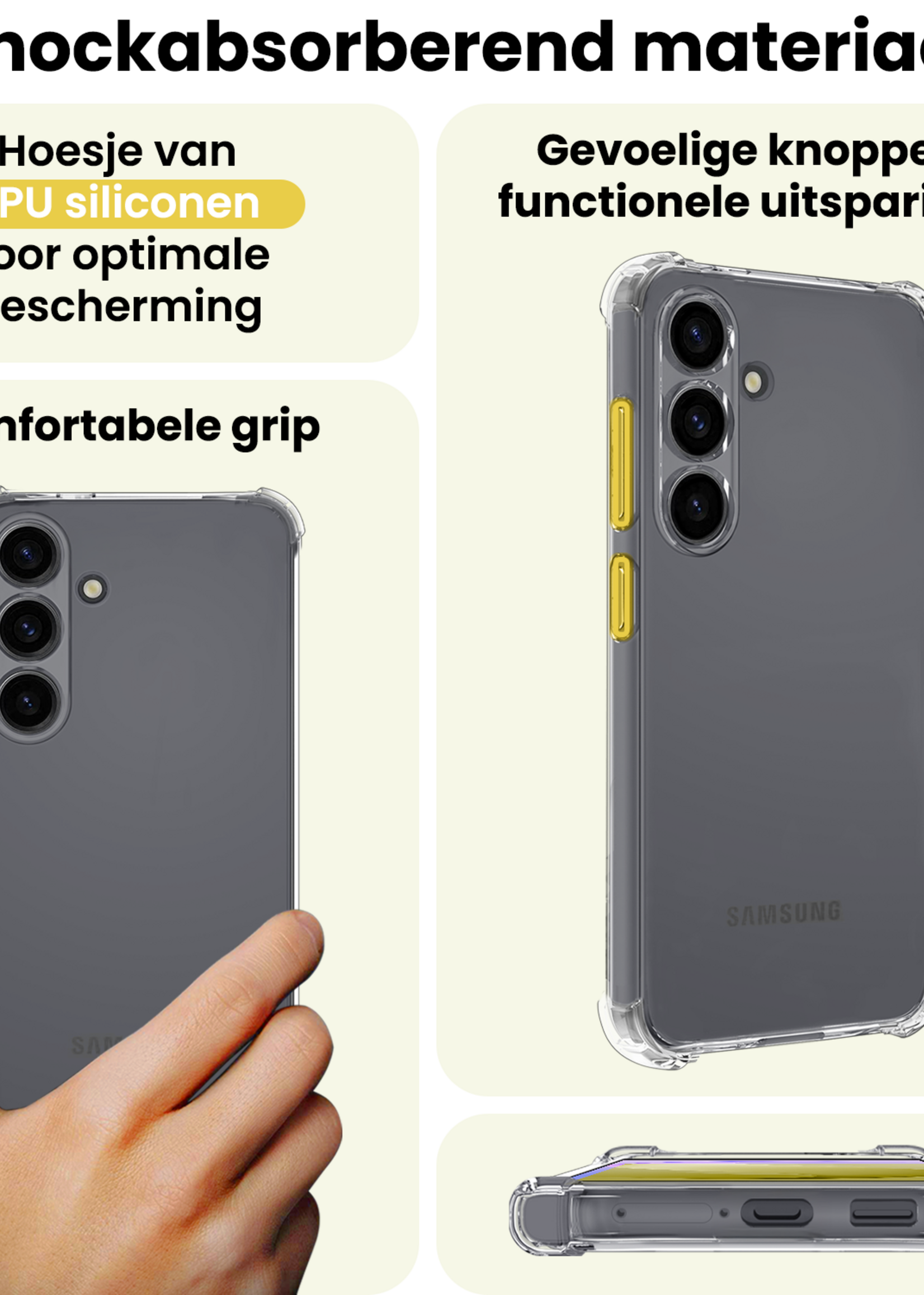 LUQ LUQ Samsung Galaxy S26 FE Hoesje Shockproof Met Screenprotector