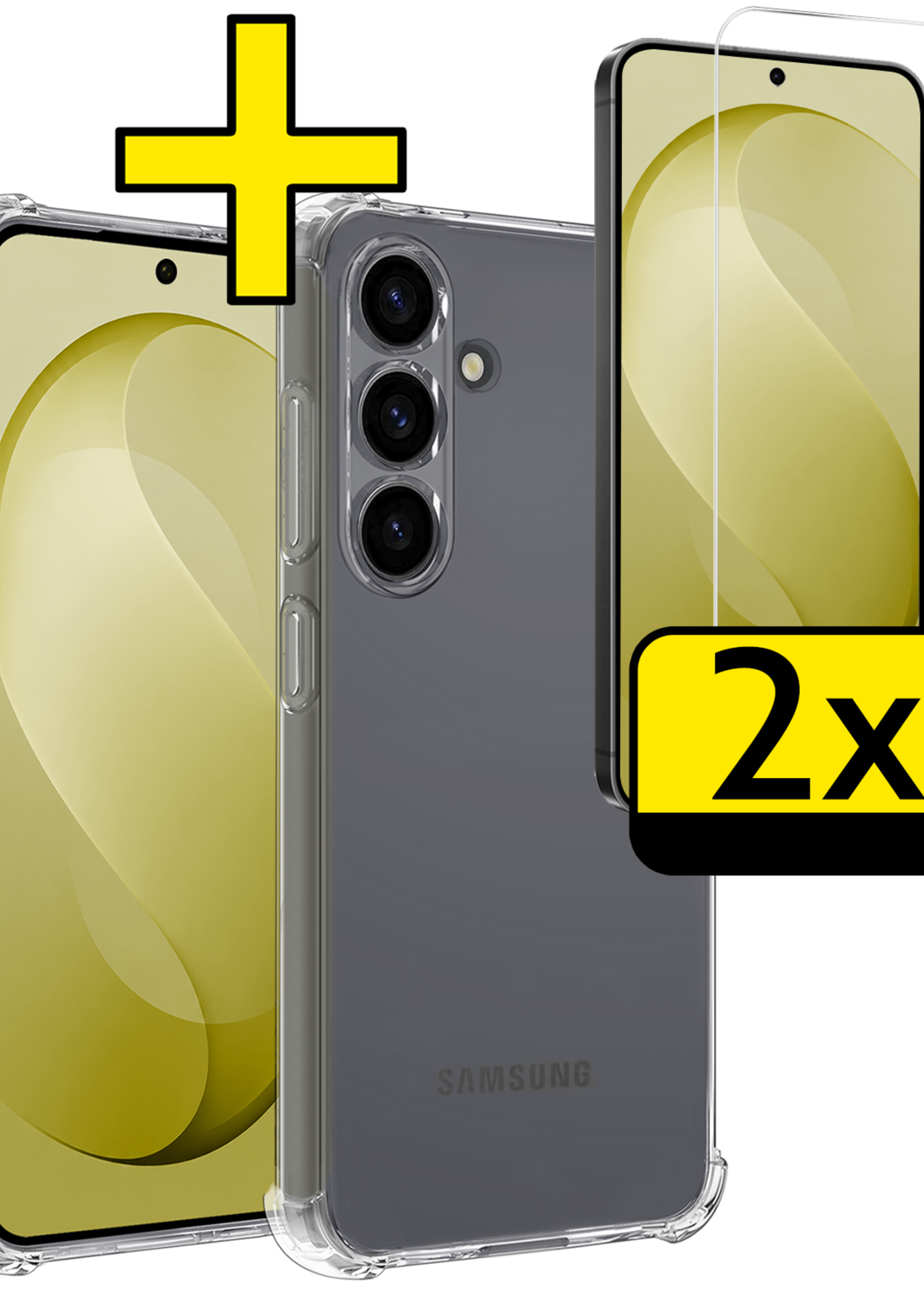 LUQ LUQ Samsung Galaxy S26 FE Hoesje Shockproof Met 2x Screenprotector