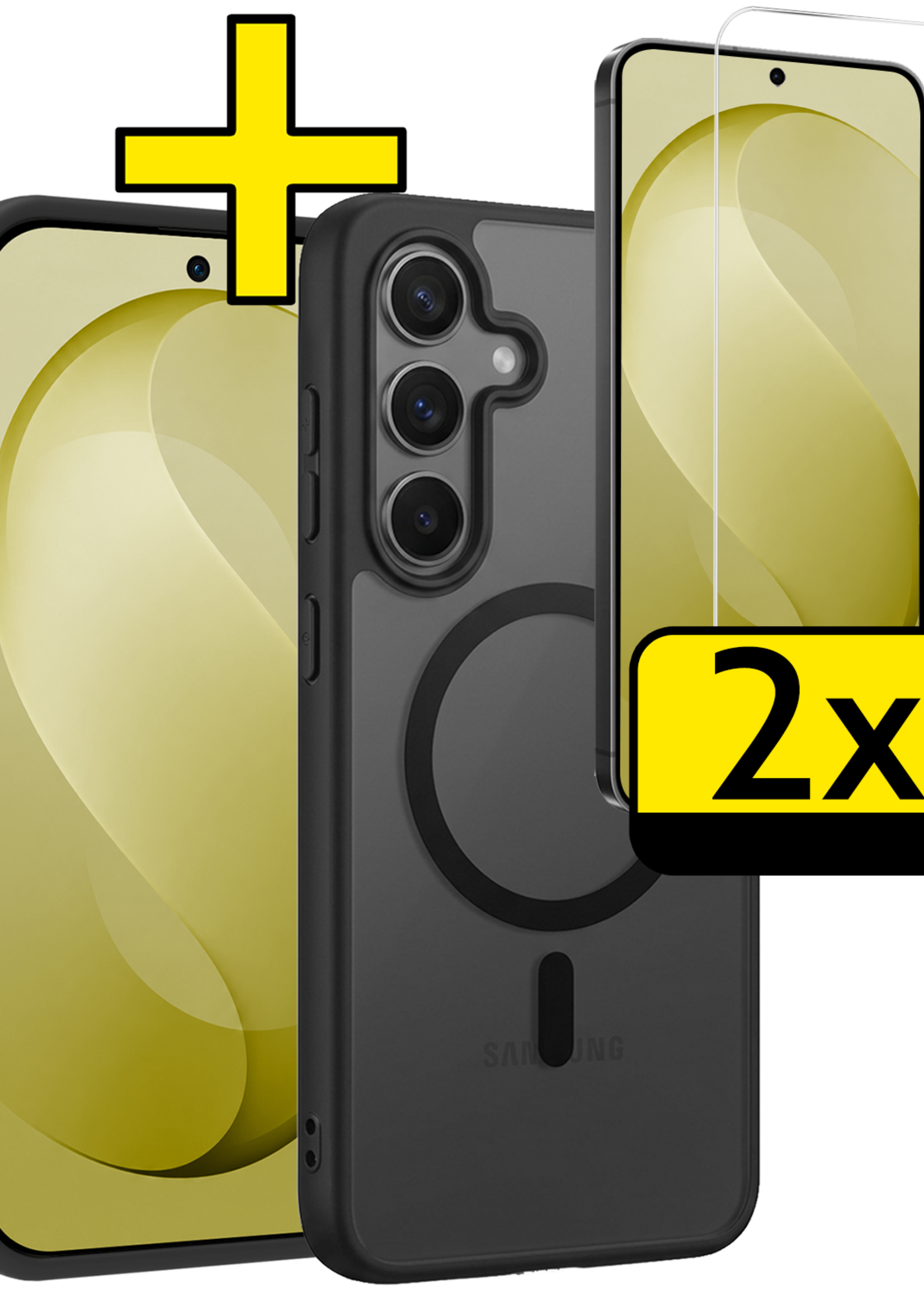 LUQ LUQ Samsung Galaxy S26 FE Magsafe Hoesje Zwart Met 2x Screenprotector