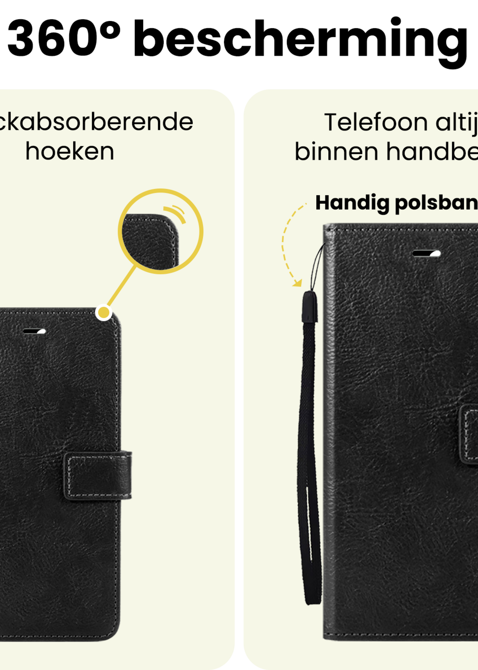 LUQ LUQ OnePlus Nord CE6 Hoesje Bookcase - Zwart
