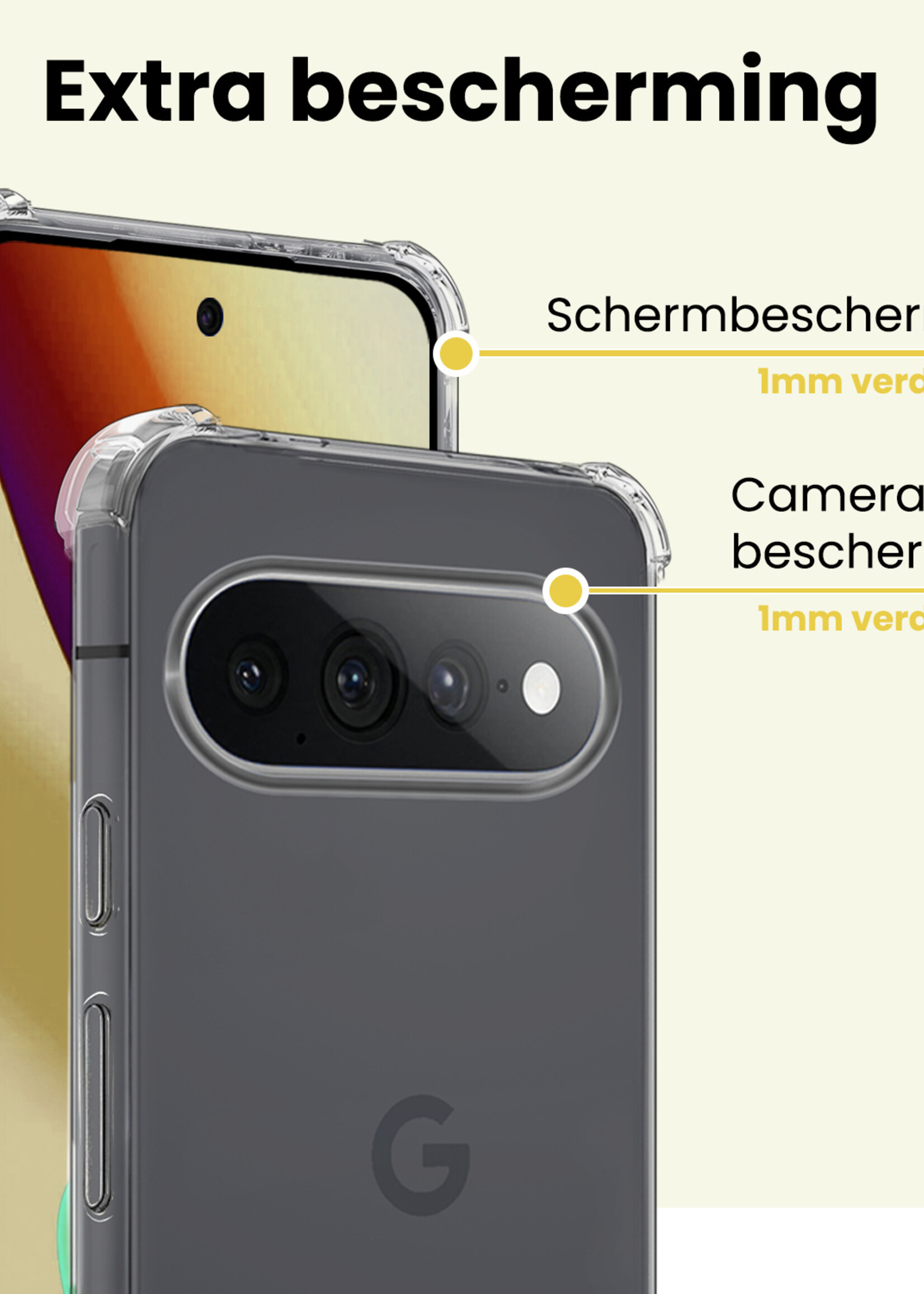 LUQ LUQ Google Pixel 11 Pro XL Hoesje Shockproof - Transparant