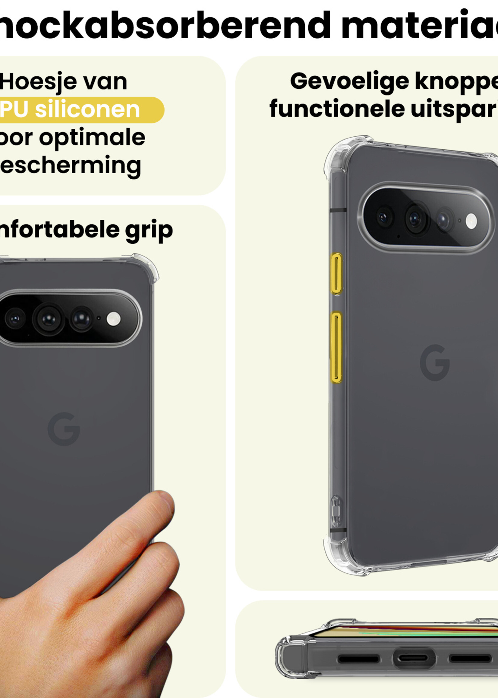 LUQ LUQ Google Pixel 11 Pro XL Hoesje Shockproof - Transparant