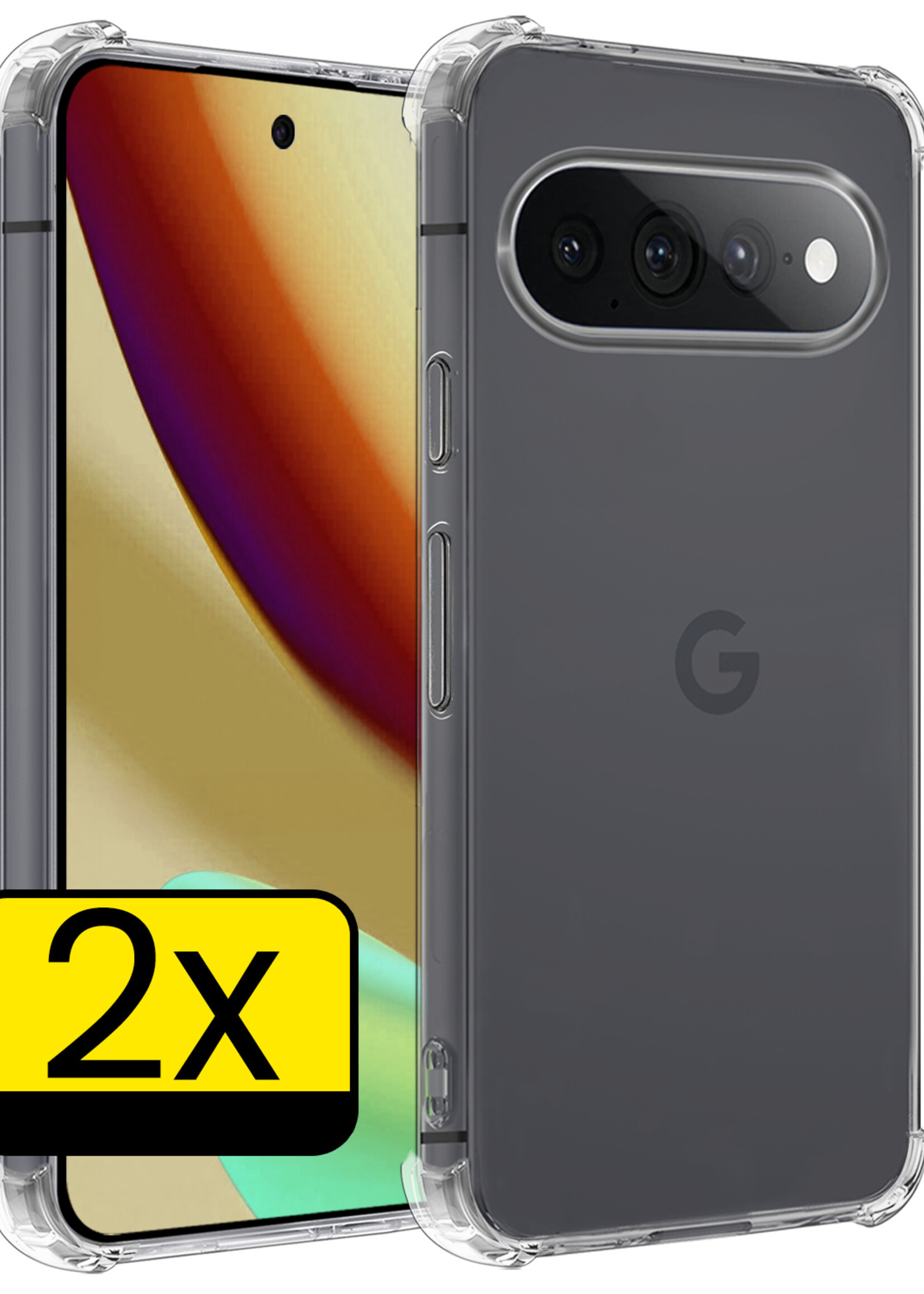 LUQ LUQ Google Pixel 11 Pro XL Hoesje Shockproof - Transparant - 2 PACK
