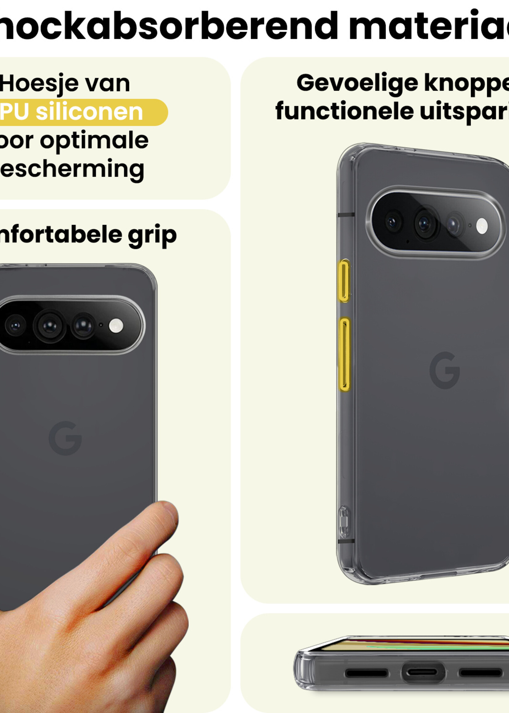 LUQ LUQ Google Pixel 11 Pro XL Hoesje Siliconen - Transparant