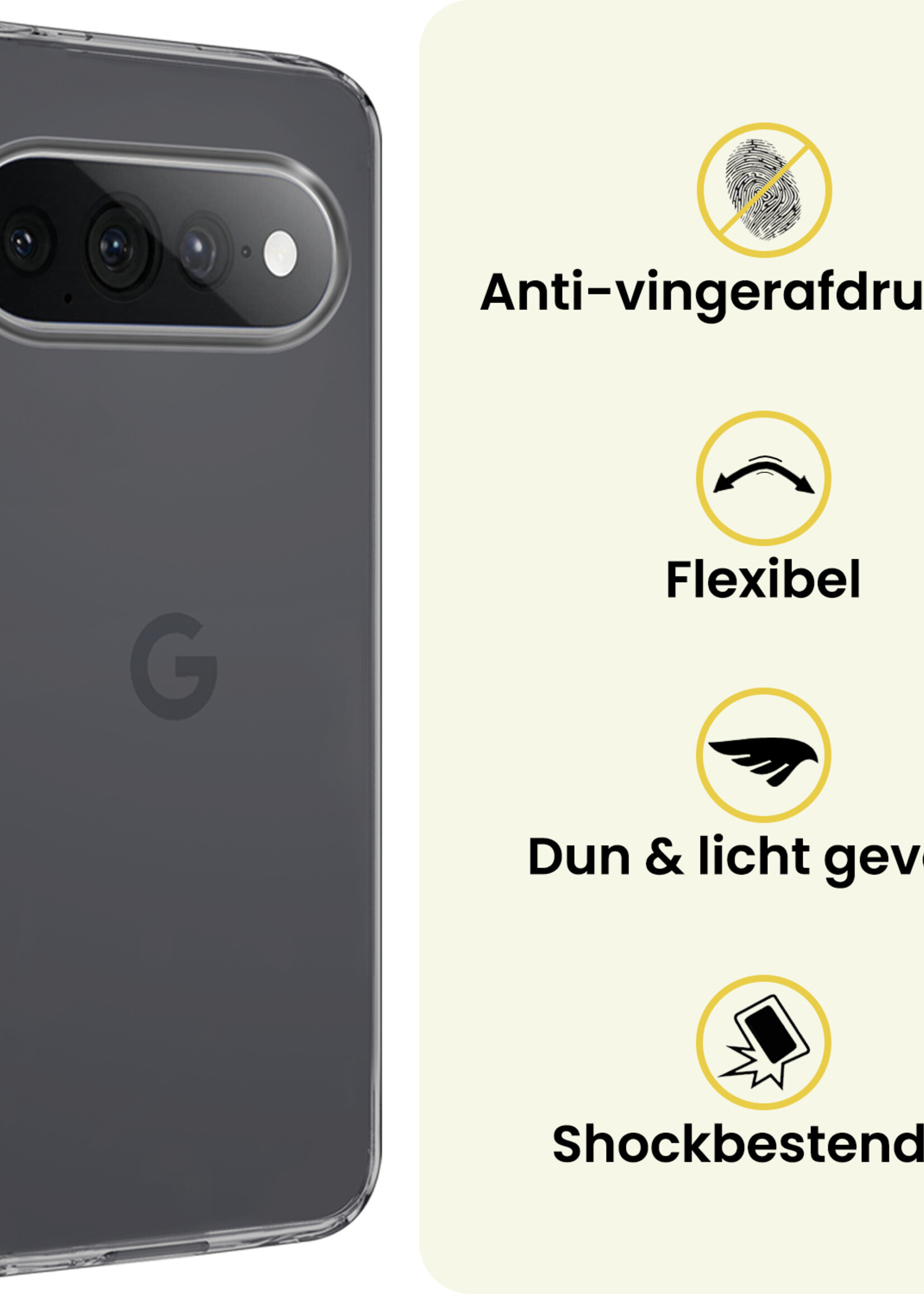 LUQ LUQ Google Pixel 11 Pro XL Hoesje Siliconen - Transparant - 2 PACK