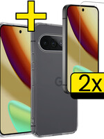 LUQ LUQ Google Pixel 11 Pro XL Hoesje Siliconen Met 2x Screenprotector - Transparant