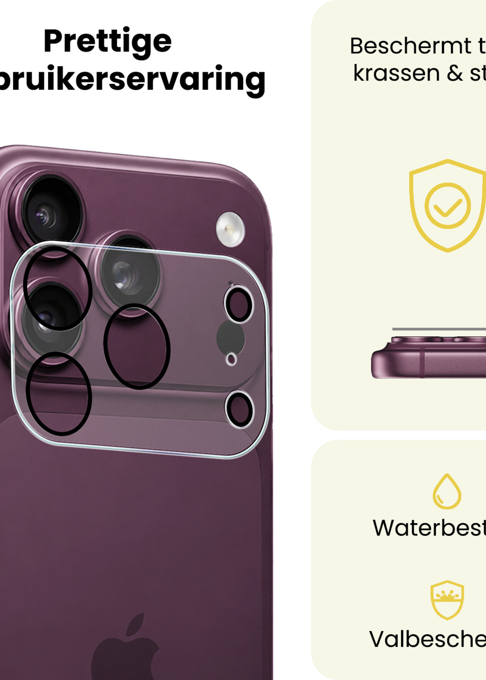 LUQ LUQ iPhone 18 Pro Camera Screenprotector - 3 PACK