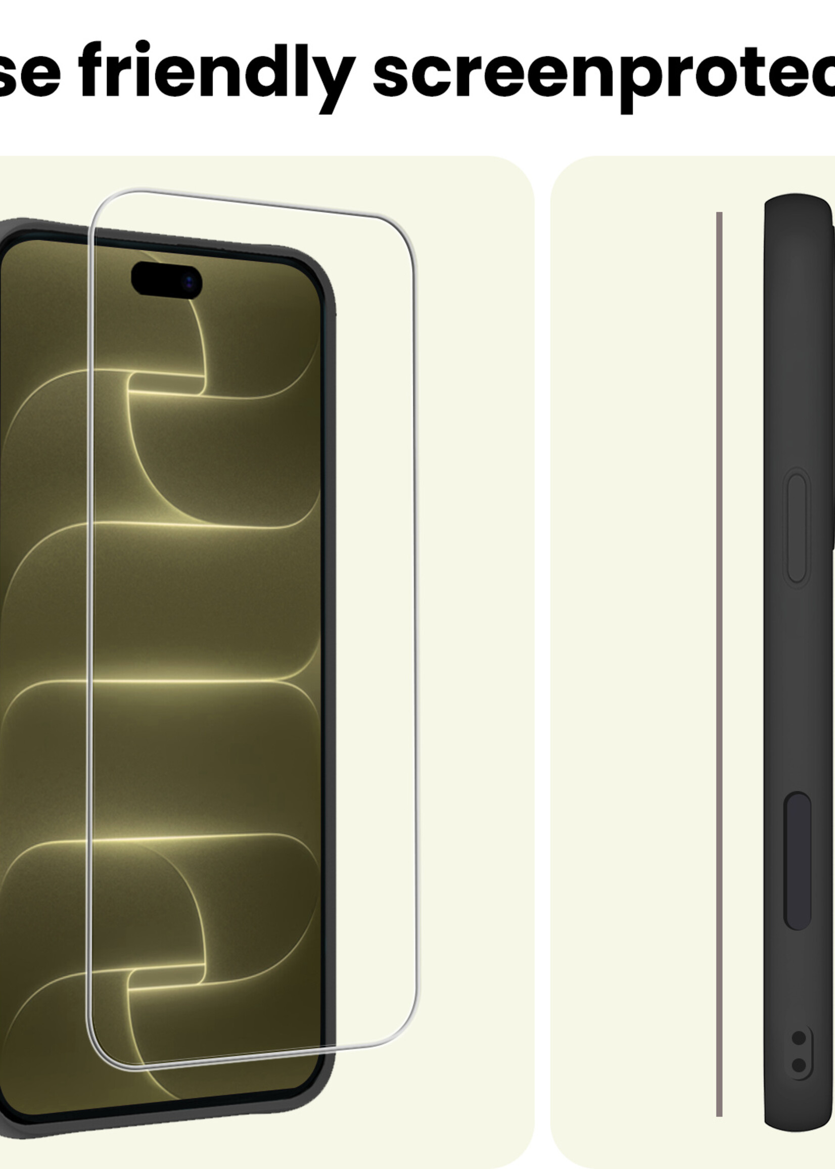 LUQ LUQ iPhone 18 Pro Max Screenprotector Glas Met Dichte Notch - 2 PACK